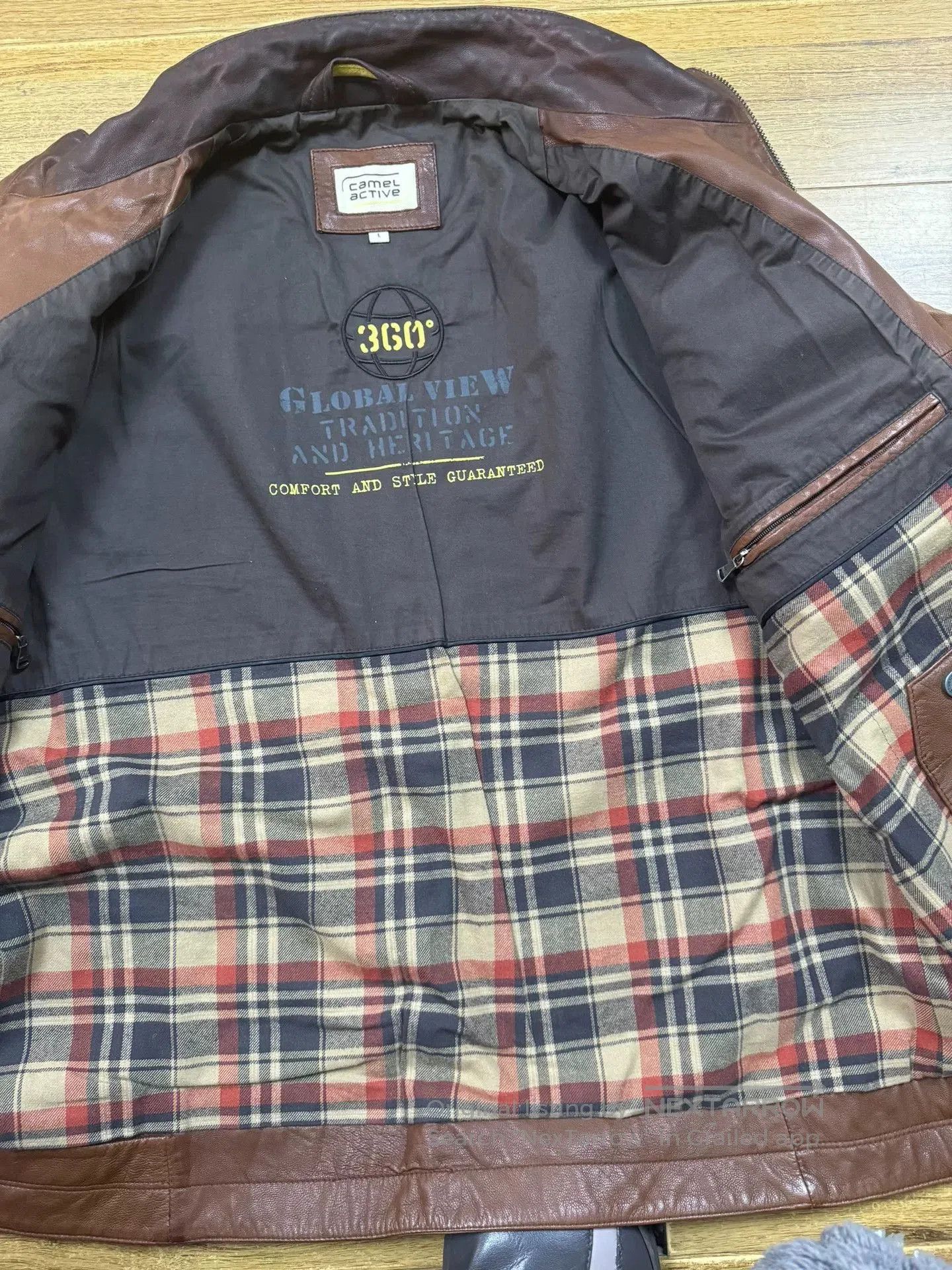 Camel Genuine German Camel Leather Jacket. Size US L / EU 52-54 / 3 - 3 Thumbnail