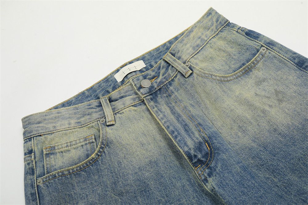 Vintage Men's American street straight tie-dye gradient washed jeans Size US 32 / EU 48 - 3 Thumbnail