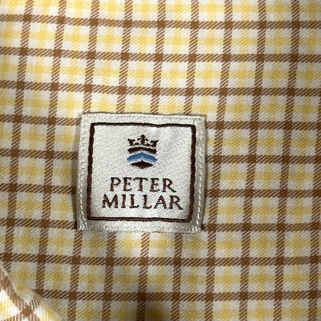 Peter Millar Peter Millar Shirt Adult 2XL Yellow Plaid Button-Down Preppy Luxury Cotton Size US XXL / EU 58 / 5 - 4 Thumbnail