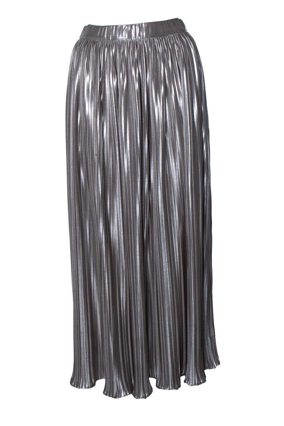 Other Saloni, metallic pleated skirt Size 28" / US 6 / IT 42 - 1 Thumbnail