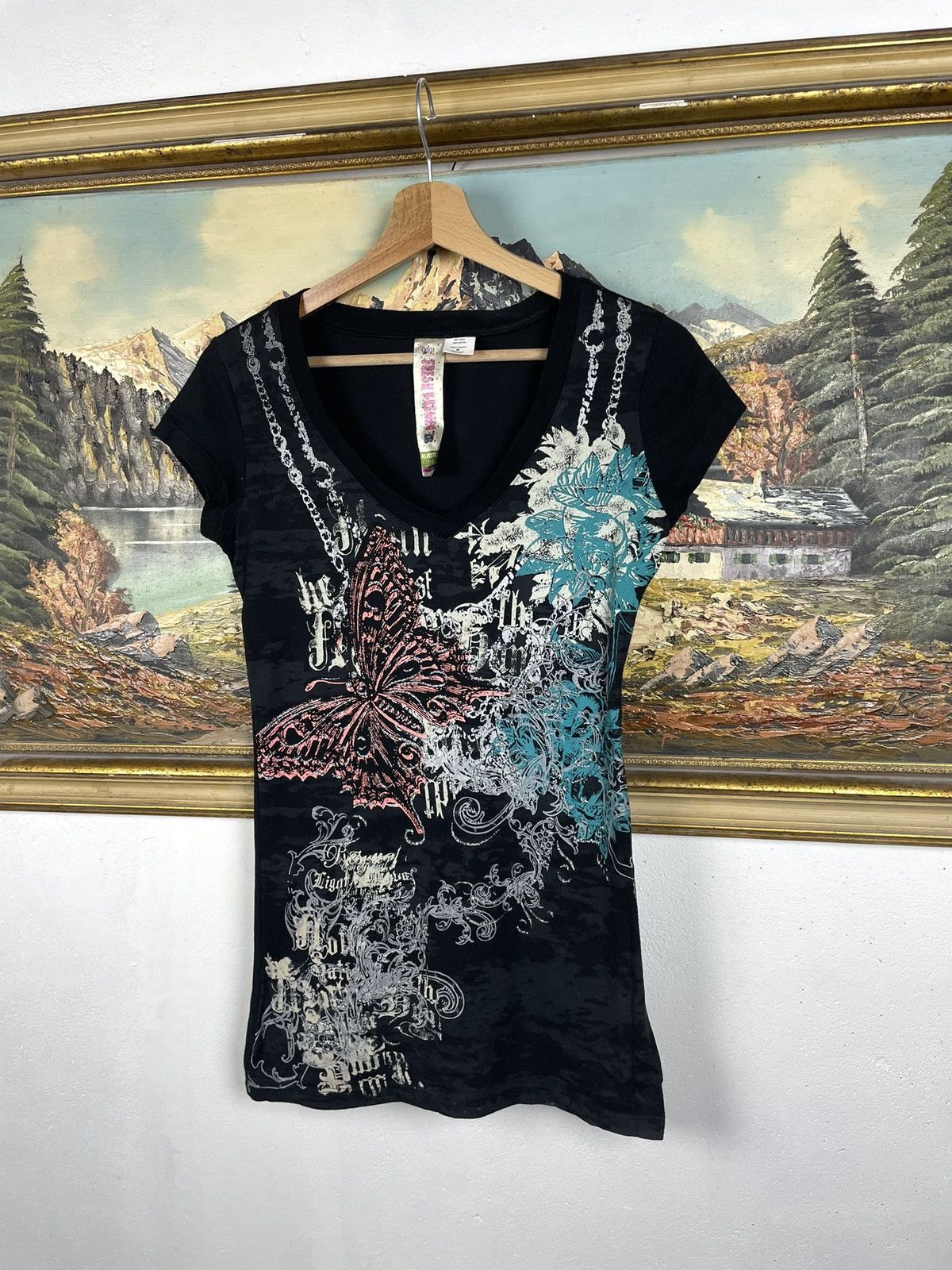 Affliction Vintage Y2k Black Tee Avant Garde Affliction Cyber Size M / US 6-8 / IT 42-44 - 2 Thumbnail