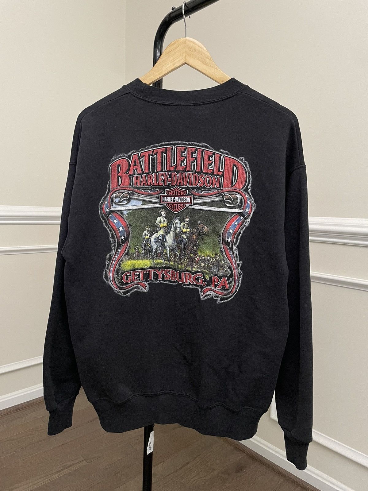 Harley Davidson Vintage Harley Battlefield Graphic Crewneck Biker Moto Size US M / EU 48-50 / 2 - 4 Thumbnail