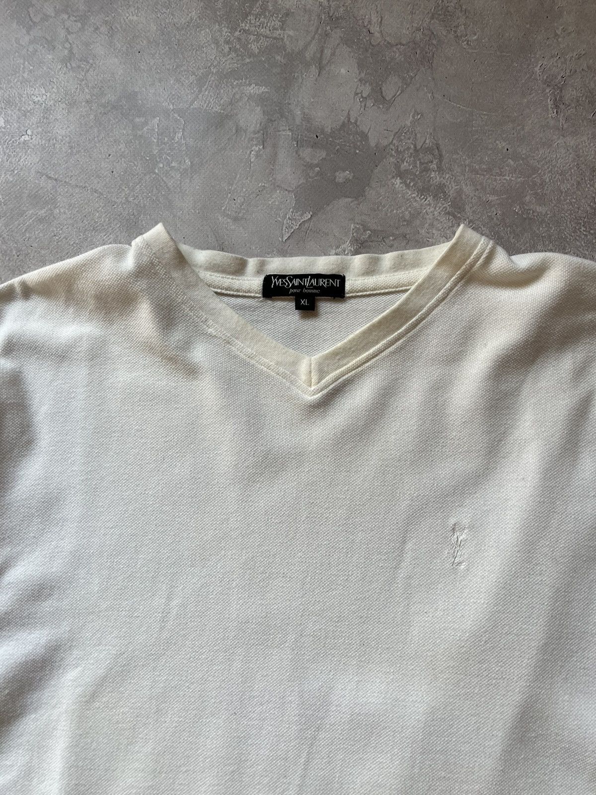 Yves Saint Laurent Vintage YSL 90s Y2k Distressed Tee Size US XL / EU 56 / 4 - 4 Thumbnail