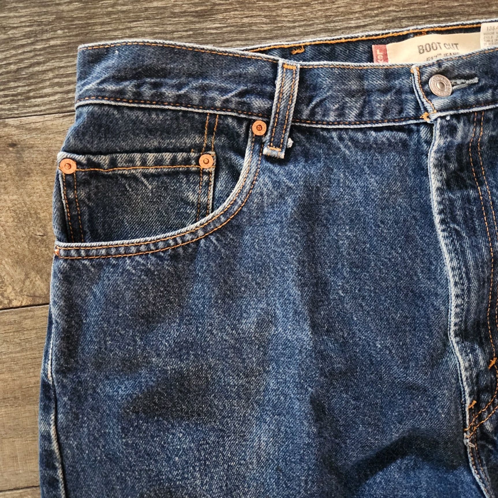 Levi's VINTAGE Levi's 517 Jeans Mens 38x32 Blue Bootcut Y2K Dark Wash Cowboy Jeans Mens 38x32 Blue Bootcut Western USA 517 Size US 38 / EU 54 - 5 Thumbnail