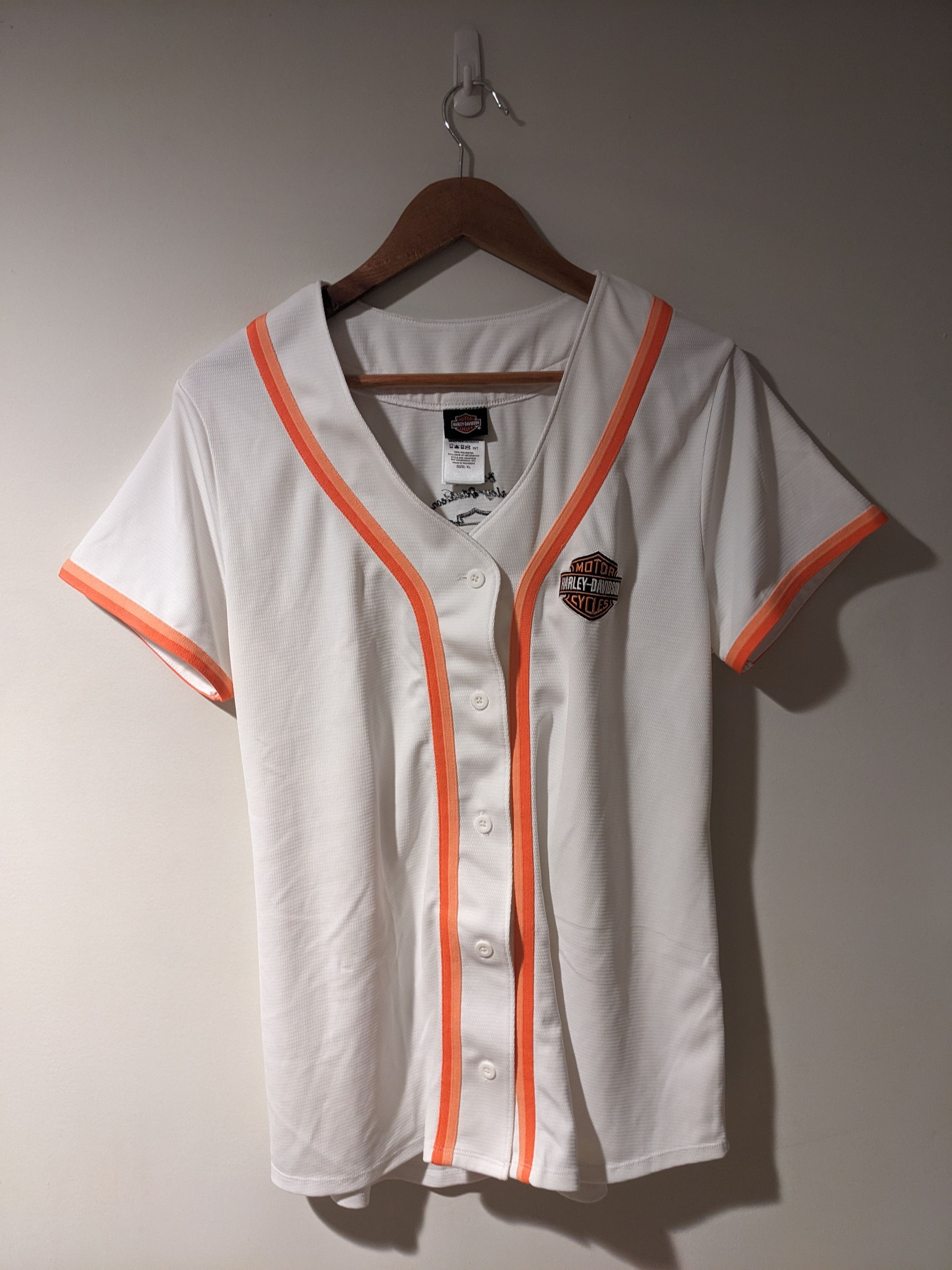 Harley Davidson × Vintage Vintage Y2K Harley Davidson Womans X-Large Baseball Jersey Size XL / US 12-14 / IT 48-50 - 1 Thumbnail