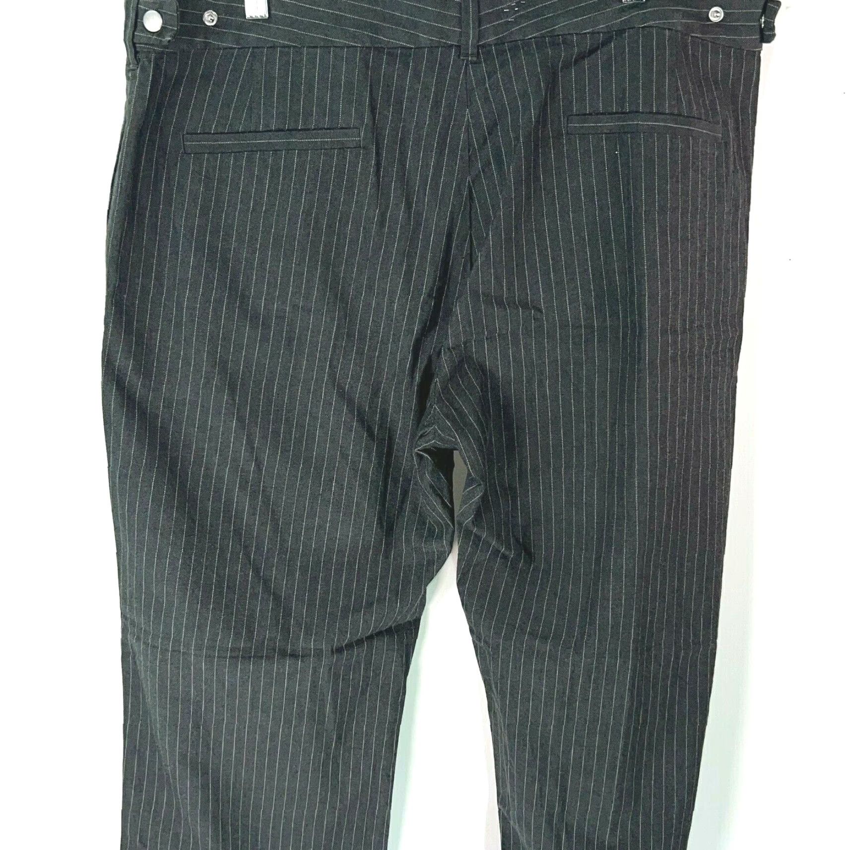 DKNY DKNY Jeans Dress Pants Mens Gray Striped Flat Front Mid Rise Straight Leg Size 38 Inseam 34 in Size US 40 / EU 56 - 3 Thumbnail
