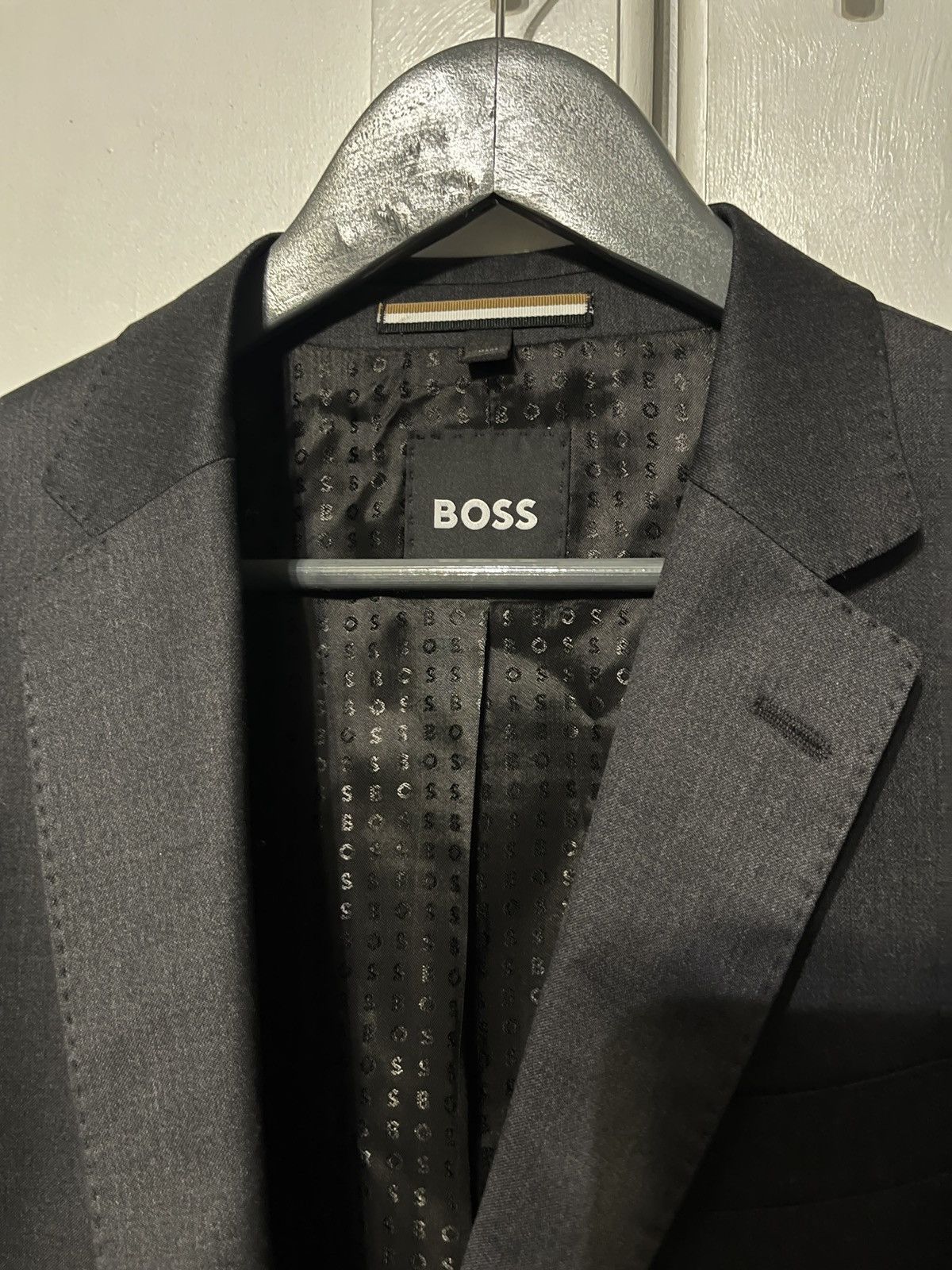 Hugo Boss Genius Wool Twill Slim Suit/Pants/Monogram Inside Size 40S - 3 Thumbnail