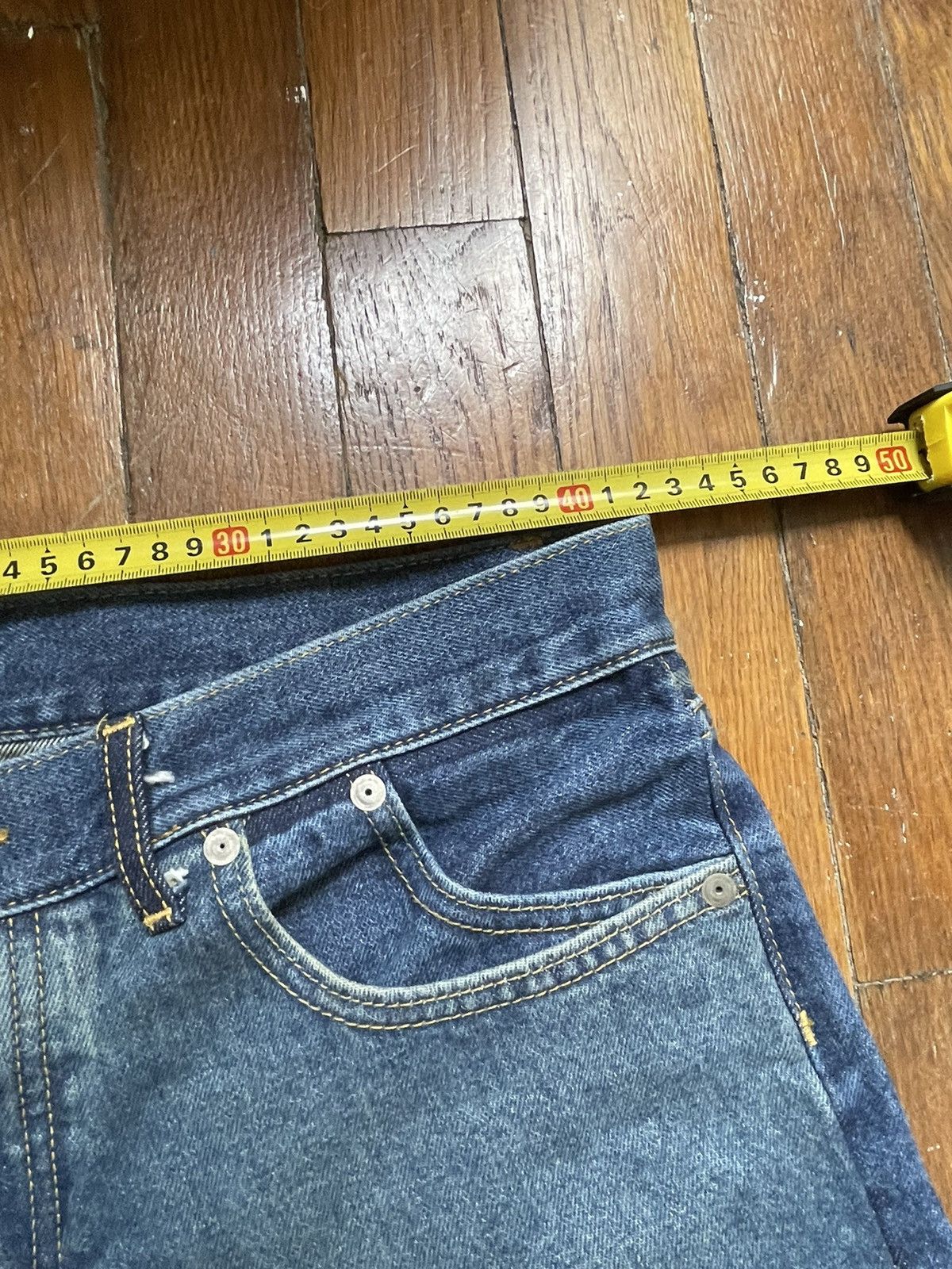Maison Margiela Amazing very rare Maison Margiela two tone raw edge jeans Size US 33 - 17 Thumbnail