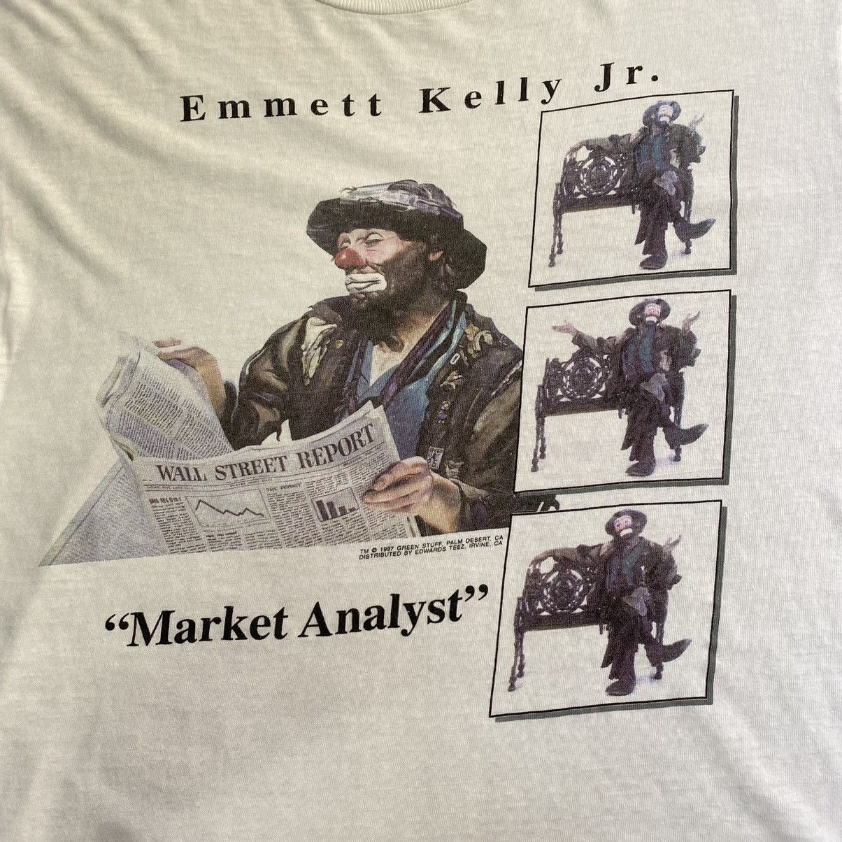 Vintage RARE! Vintage 1997 Art Emmett Kelly Jr Pop Art Museum Size US M / EU 48-50 / 2 - 2 Thumbnail