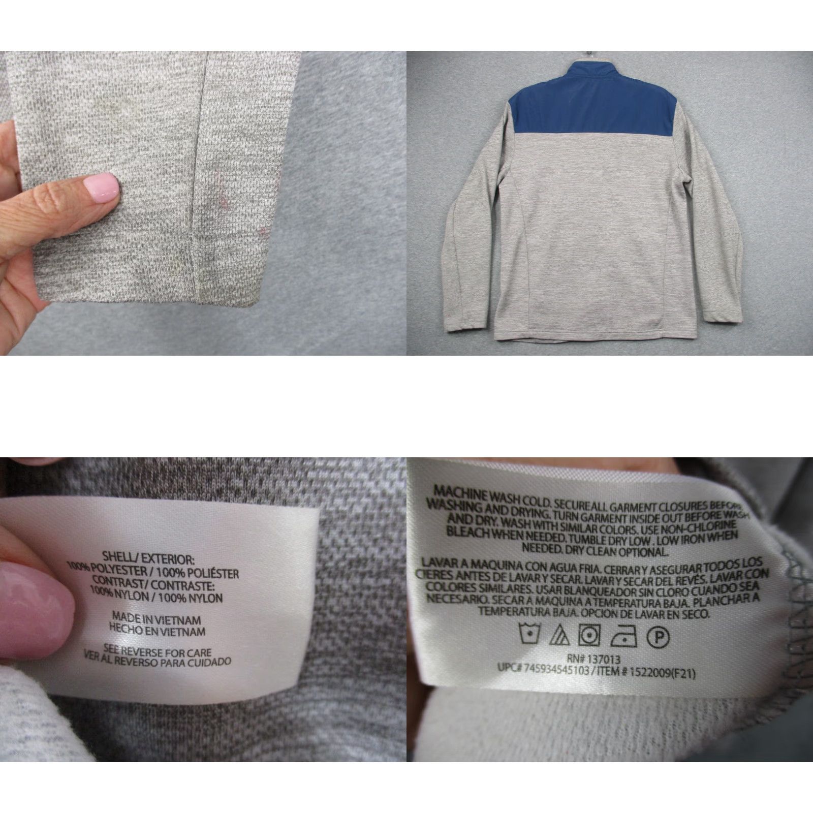Orvis Orvis Jacket Blue L Men Fleece Lined Full Zip Mock Neck Colorblock Size US L / EU 52-54 / 3 - 8 Thumbnail