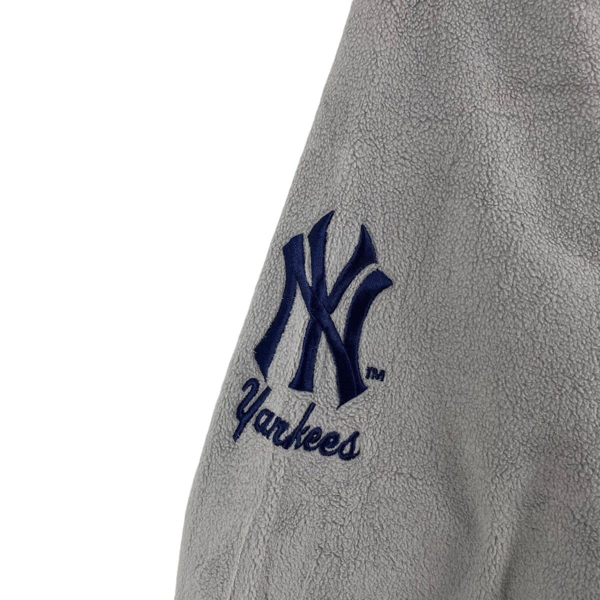 MLB NEW YORK YANKEES Mlb Baseball Half Zipper Grey Fleece Size US L / EU 52-54 / 3 - 4 Thumbnail