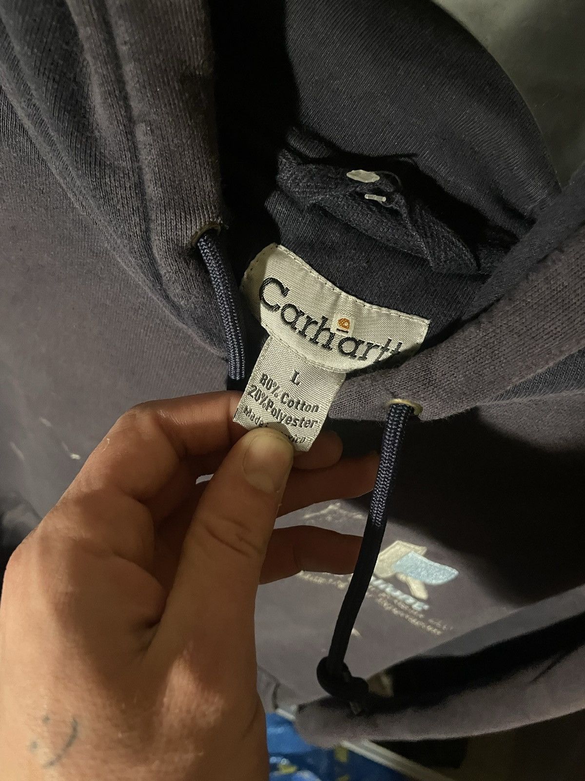 Carhartt × Vintage 90s Carhartt Hoodie Size US L / EU 52-54 / 3 - 3 Thumbnail