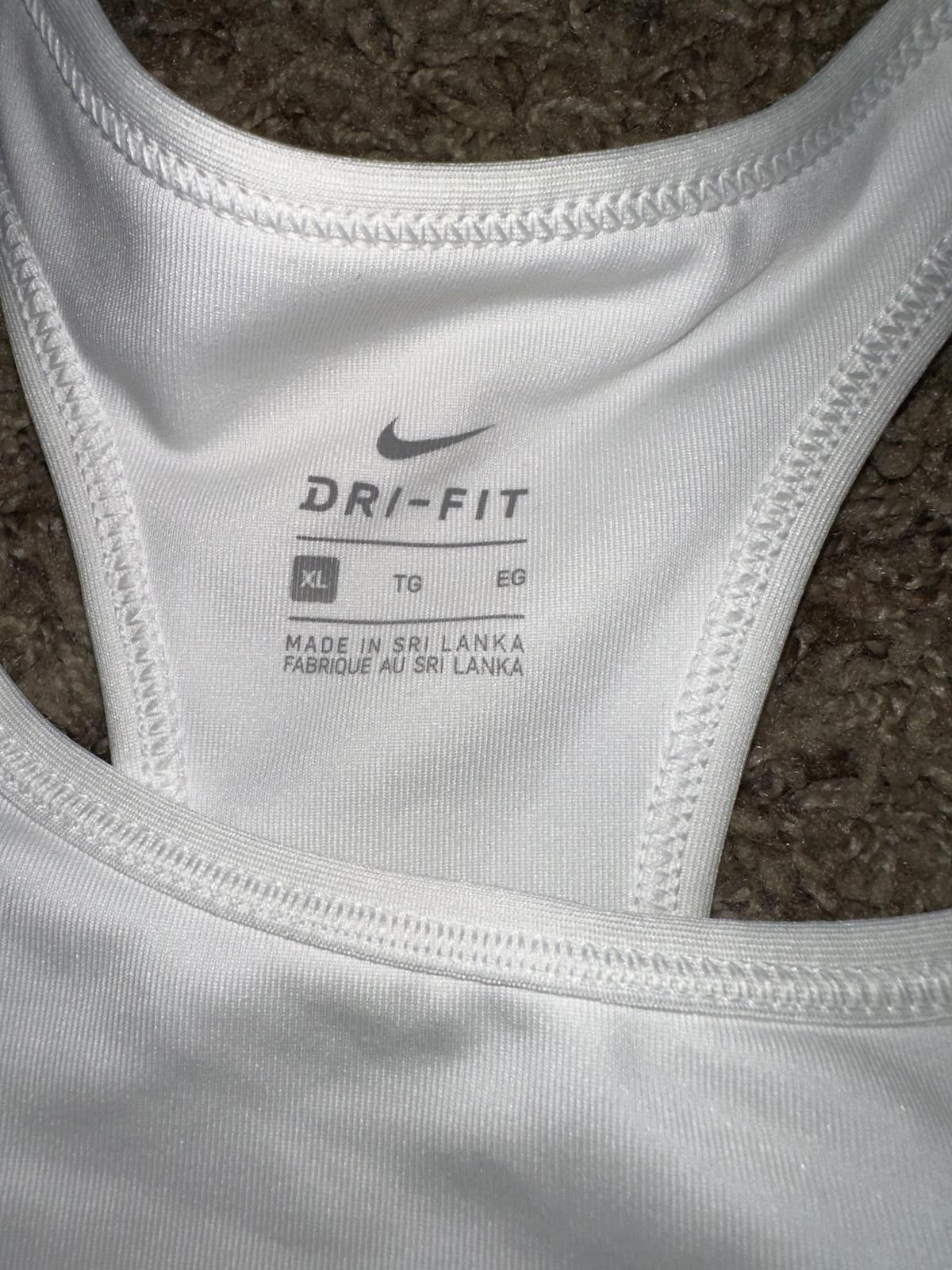 Nike Nike Womens Victory Shape Medium Support White Sports Bra Size ONE SIZE - 2 Thumbnail