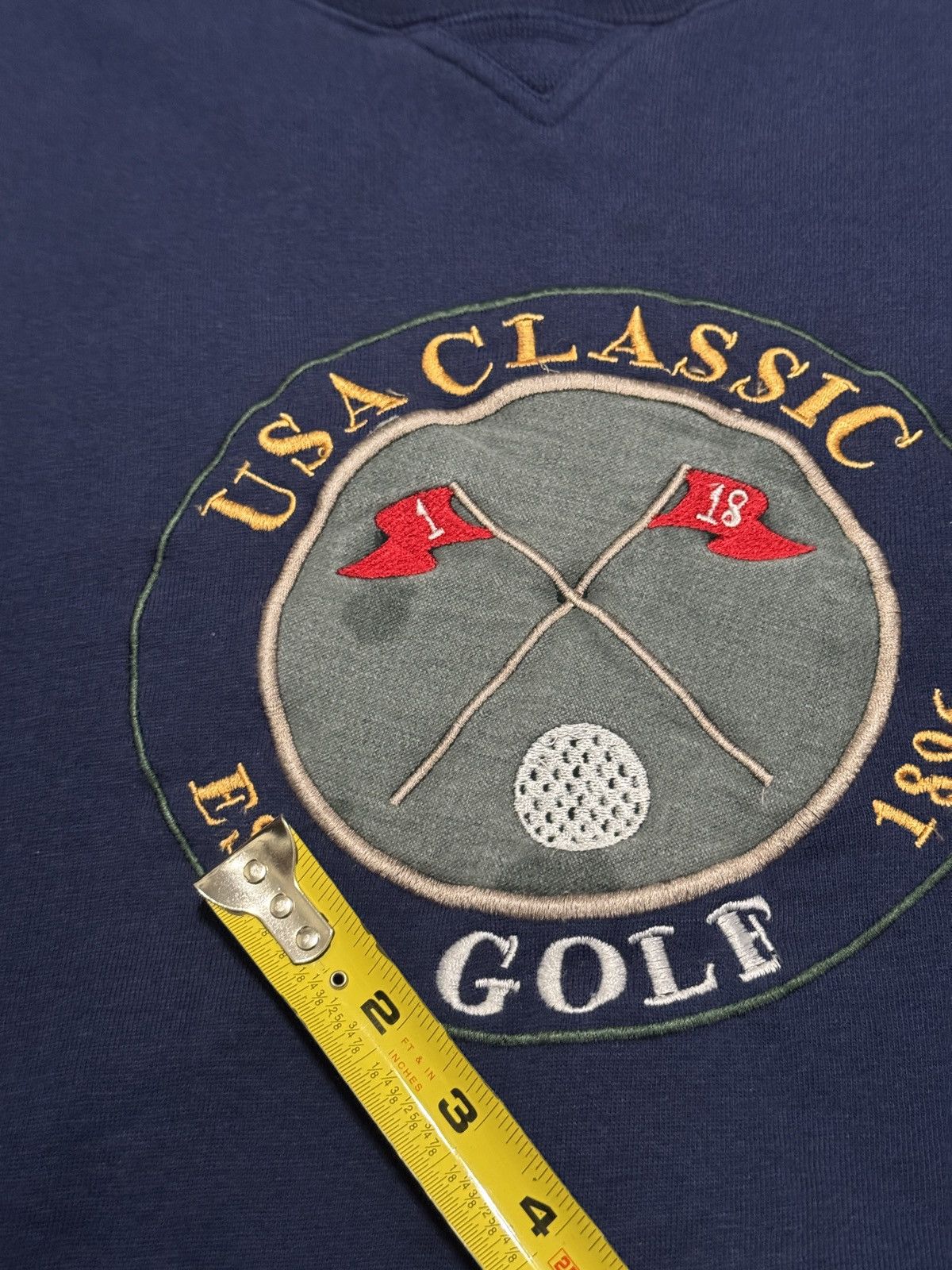 Vintage Vintage 90s USA Classic Golf Large Blue Crewneck Sweatshirt Size US L / EU 52-54 / 3 - 7 Thumbnail