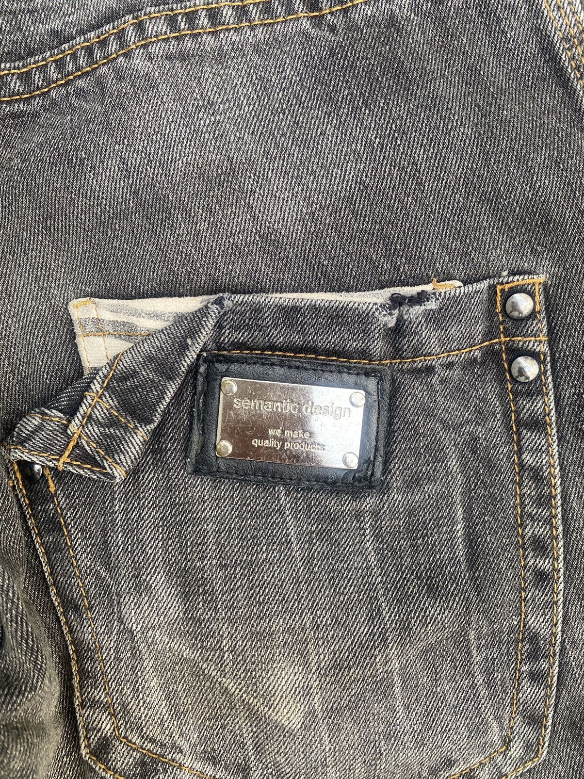 If Six Was Nine Japanese Brand Semantic Clawmark Straightcut Denim Jeans Size US 31 - 18 Thumbnail