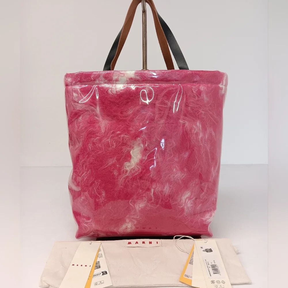 Marni Marni Women's Coated Faux Fur Tote Bag - Fuchsia Size ONE SIZE - 6 Thumbnail