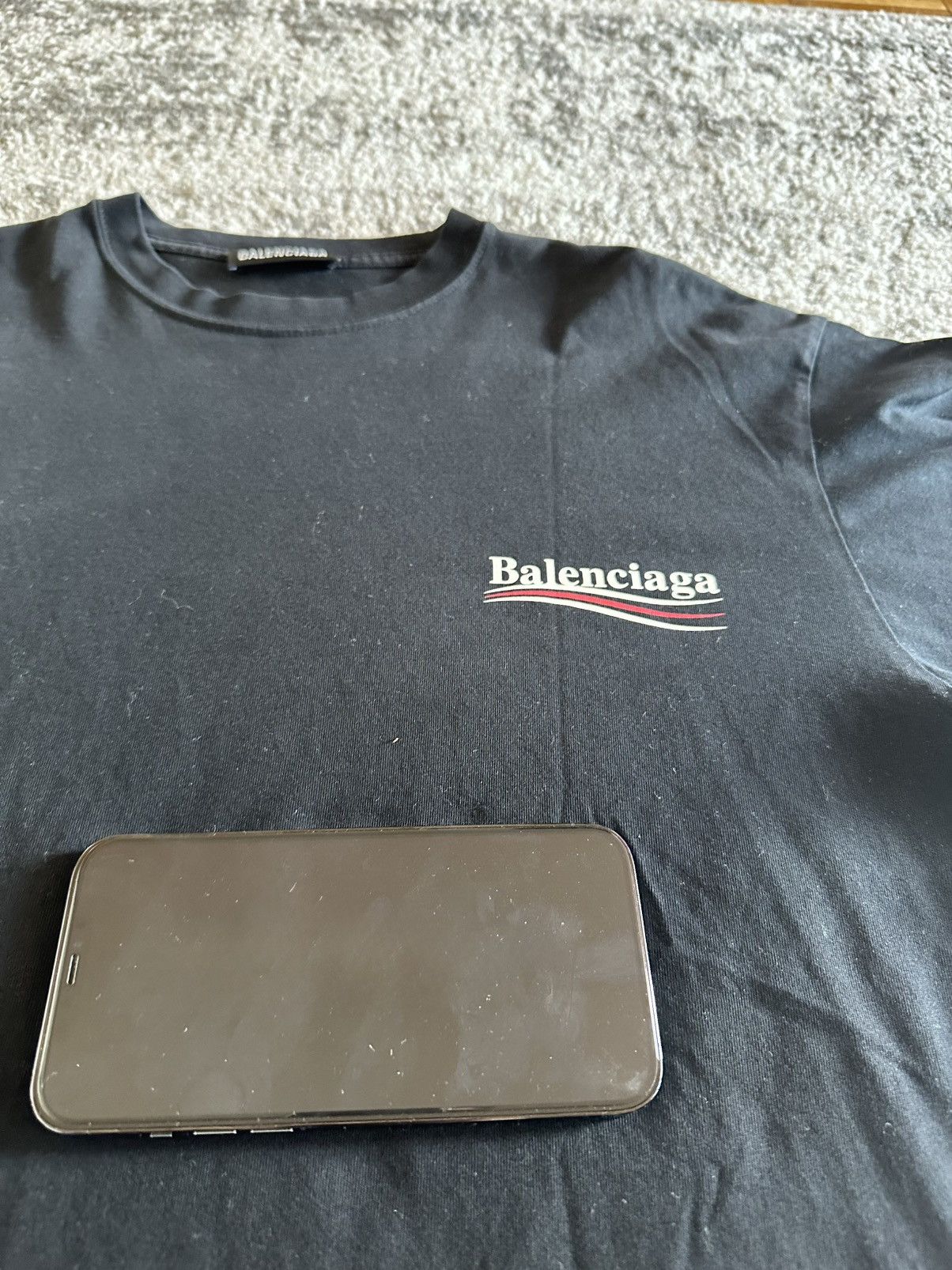 Balenciaga Balenciaga wave T-shirt logo black oversized Size US XXS / EU 40 - 2 Thumbnail