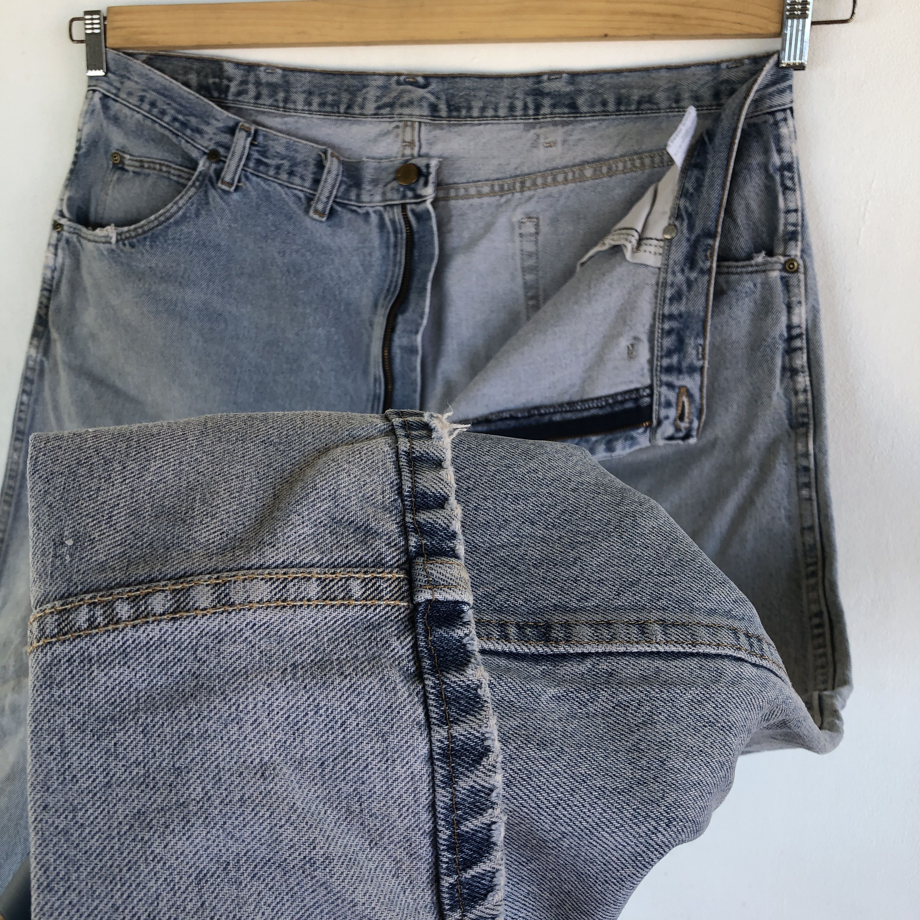 Wrangler Crazy Y2K Baggy Oversized Distressed Wrangler Faded Jeans Size US 38 / EU 54 - 8 Thumbnail