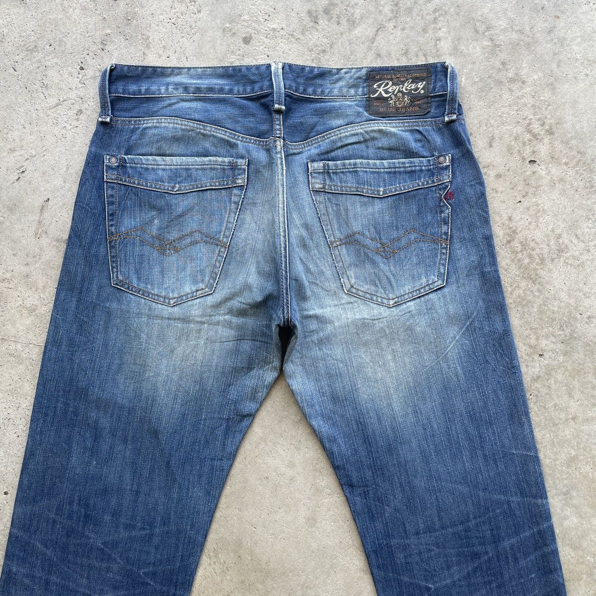 Replay Vintage Replay Jeans Distressed Stonewash Denim Faded Pants Size US 36 / EU 52 - 11 Thumbnail