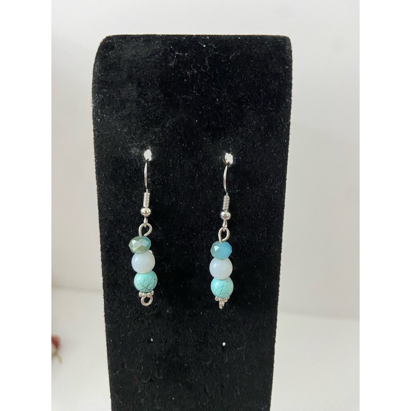 Handmade Handmade light blue bead earrings Size ONE SIZE - 1 Thumbnail