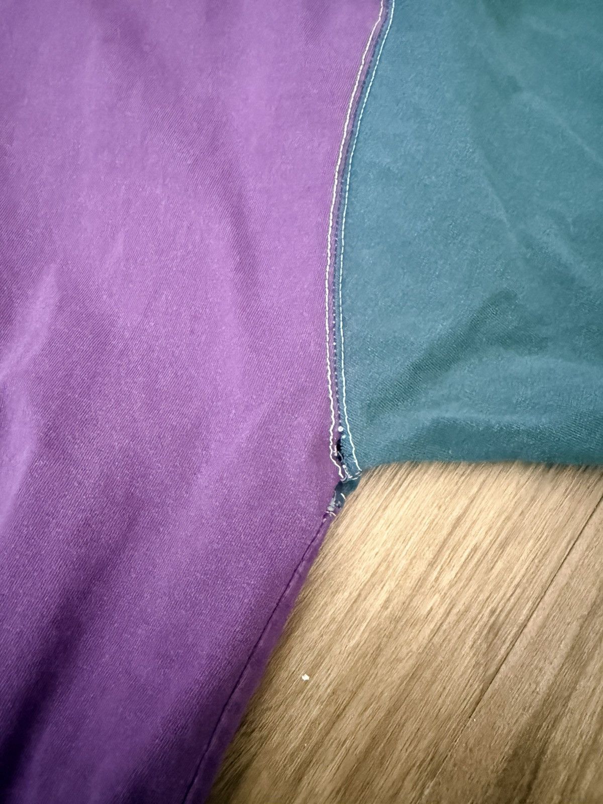Other Benjamin Row Colorblock Rugby Shirt Green Purple Blue Large Size US L / EU 52-54 / 3 - 5 Thumbnail
