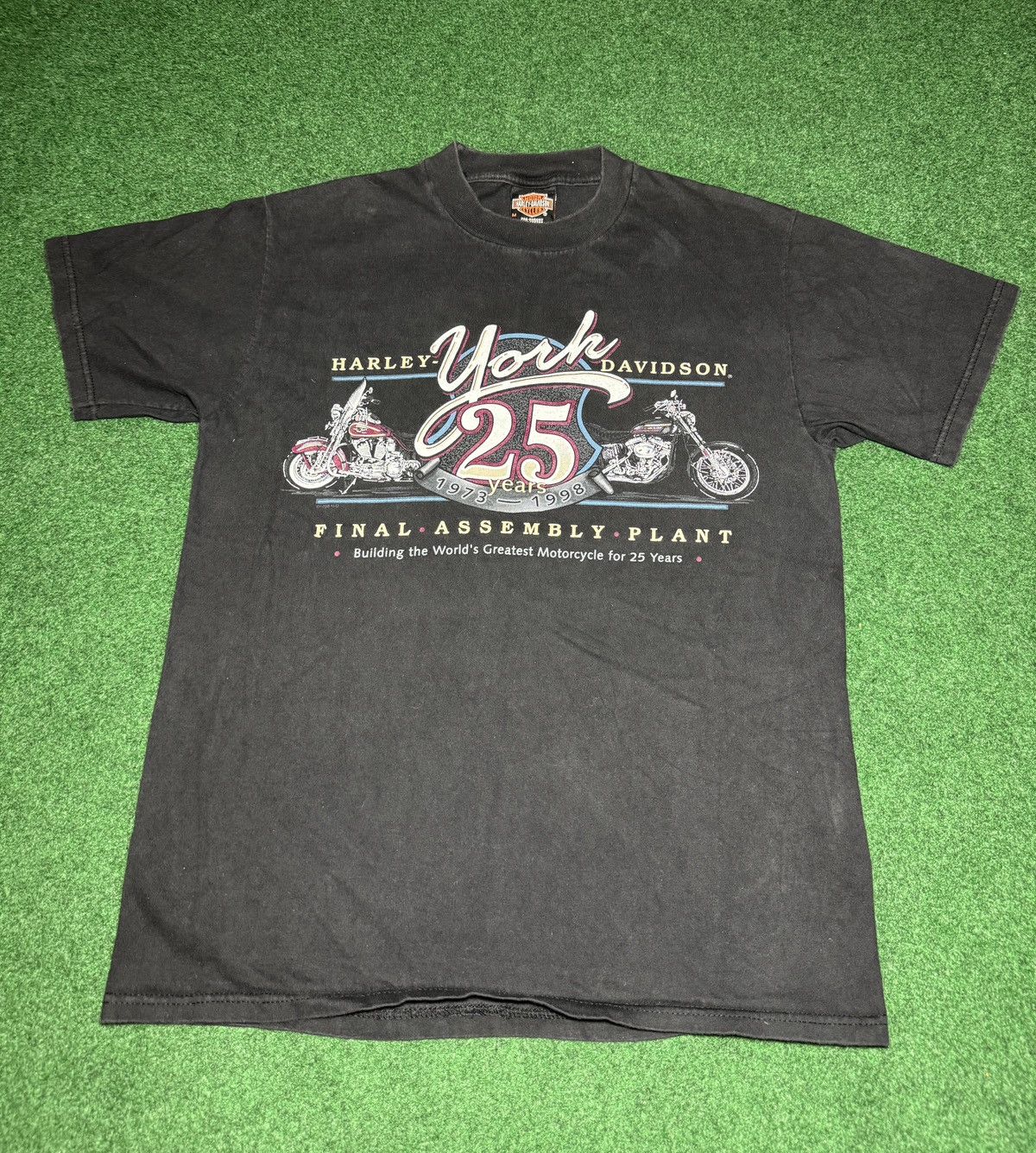 Harley Davidson × Vintage Vintage 90s Harley Davidson Final Assembly 1998 T Shirt Size US M / EU 48-50 / 2 - 1 Thumbnail