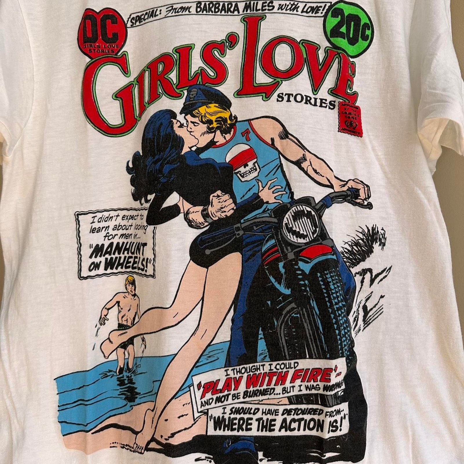 DC Comics × Hanes × Vintage Vintage 1982 DC Girls Love Stories Shirt Size US L / EU 52-54 / 3 - 3 Thumbnail