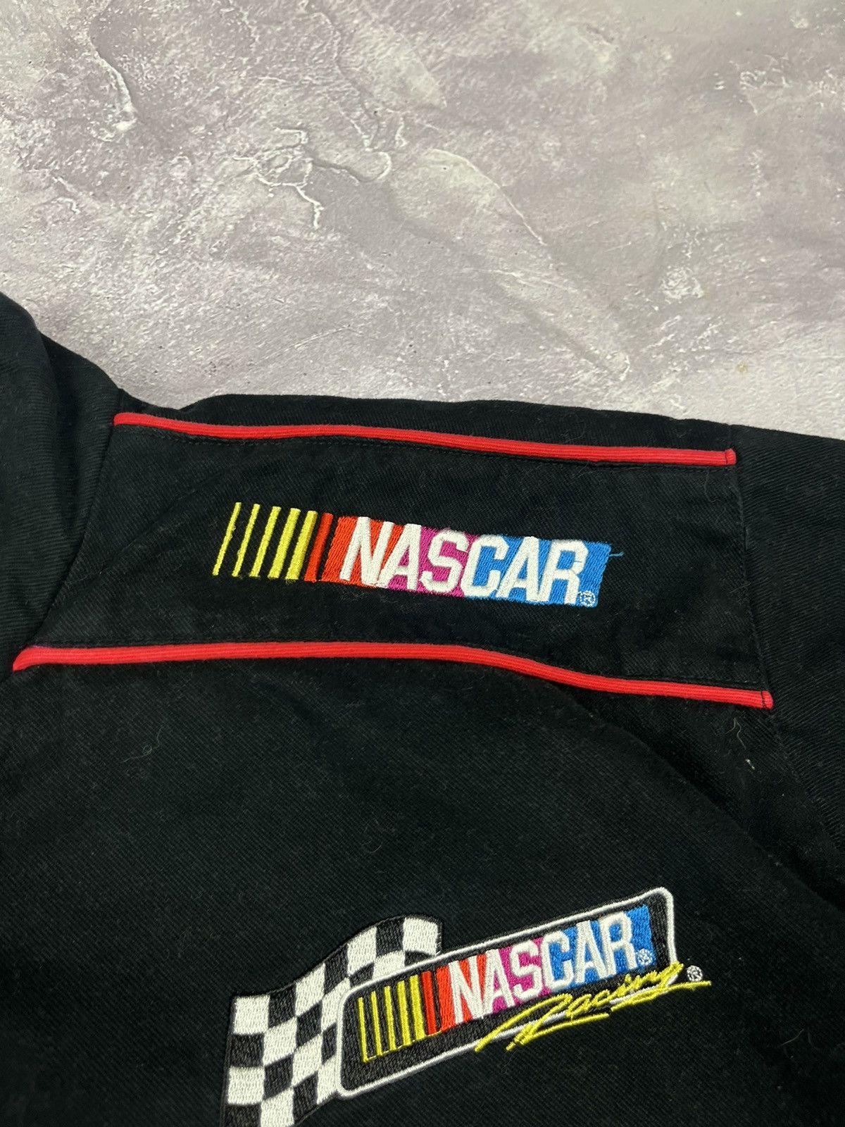 NASCAR Vintage 90s Nascar Bomber Jacket Big Logo Embroidered Rare Size US L / EU 52-54 / 3 - 6 Thumbnail