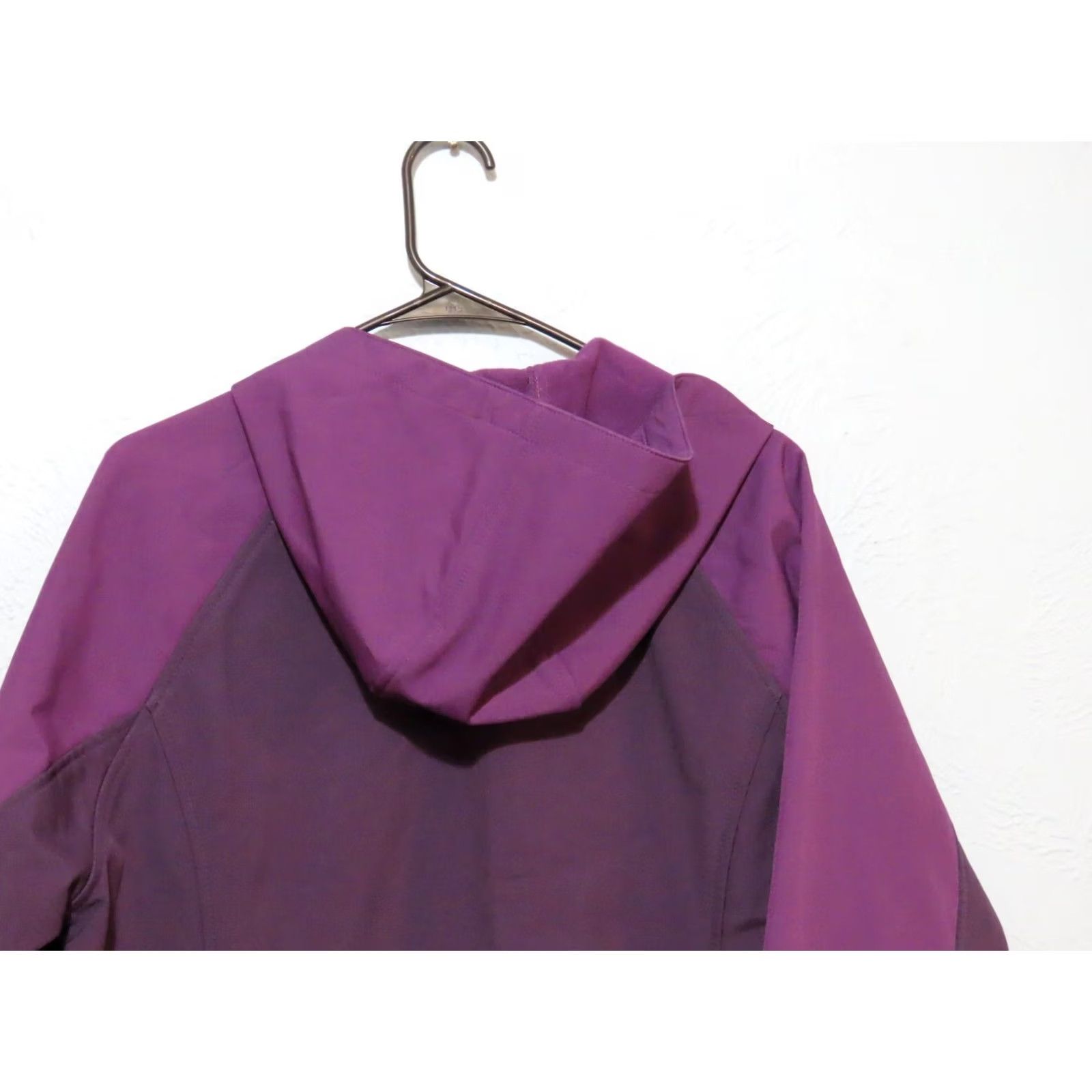 Vintage FreeTech Jacket Womens XL Purple Prune Full Zip Hooded Pockets Soft Shell Holiday Outdoor Fall Winter Zip Size XL / US 12-14 / IT 48-50 - 6 Thumbnail