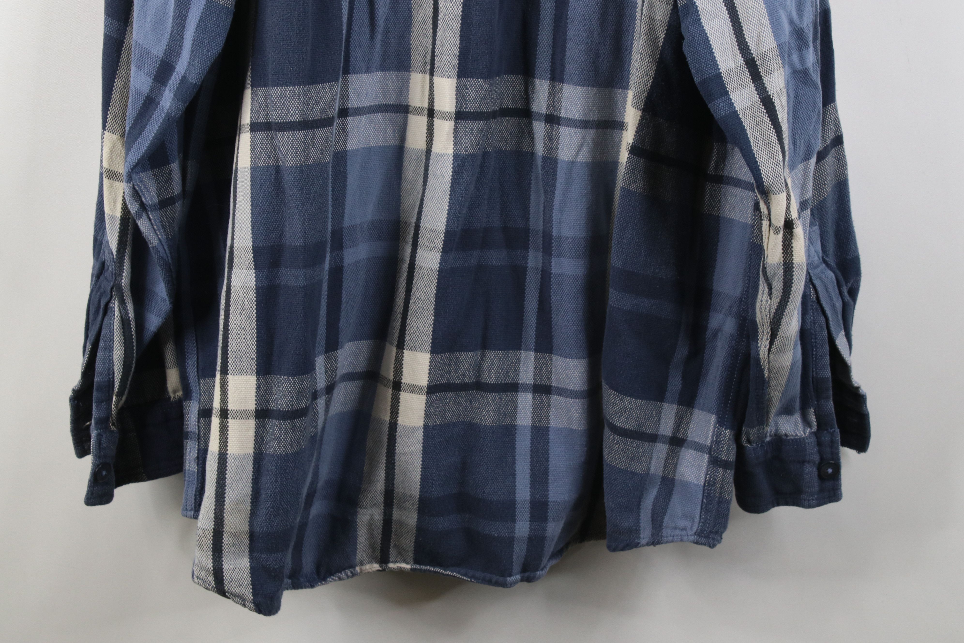 Levi's Vintage 90s Levis Baggy Fit Collared Button Shirt Blue Plaid Size US L / EU 52-54 / 3 - 13 Thumbnail