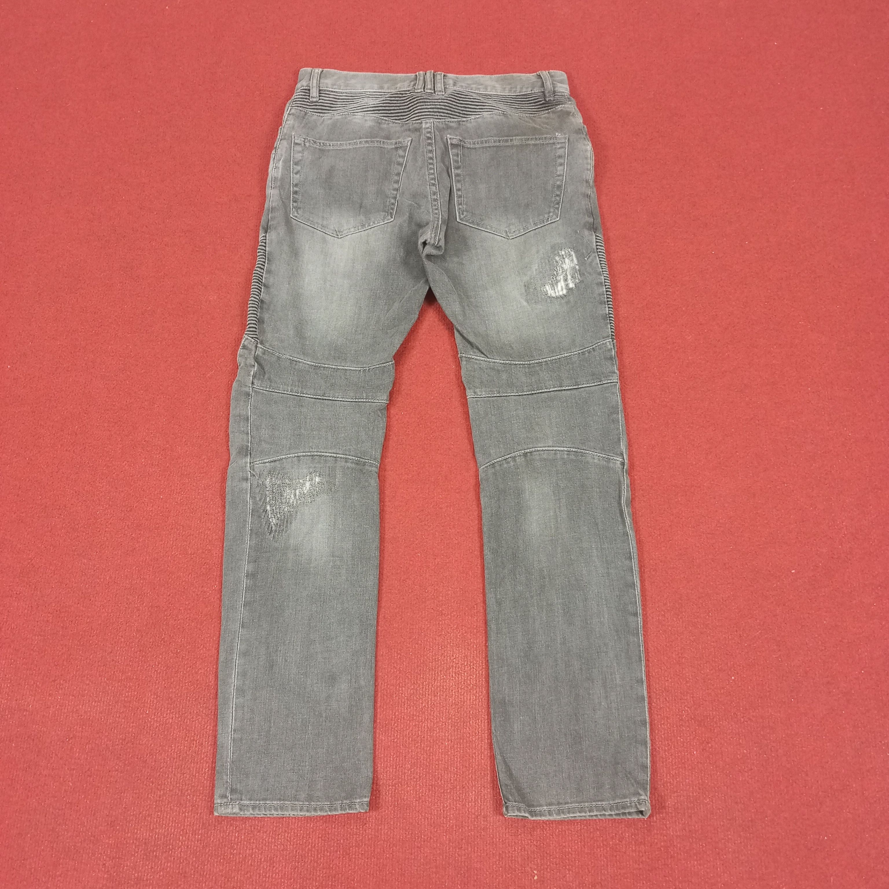 Vintage Balmain Jeans Bikers Riders Rock Punk Style Size US 30 / EU 46 - 4 Thumbnail