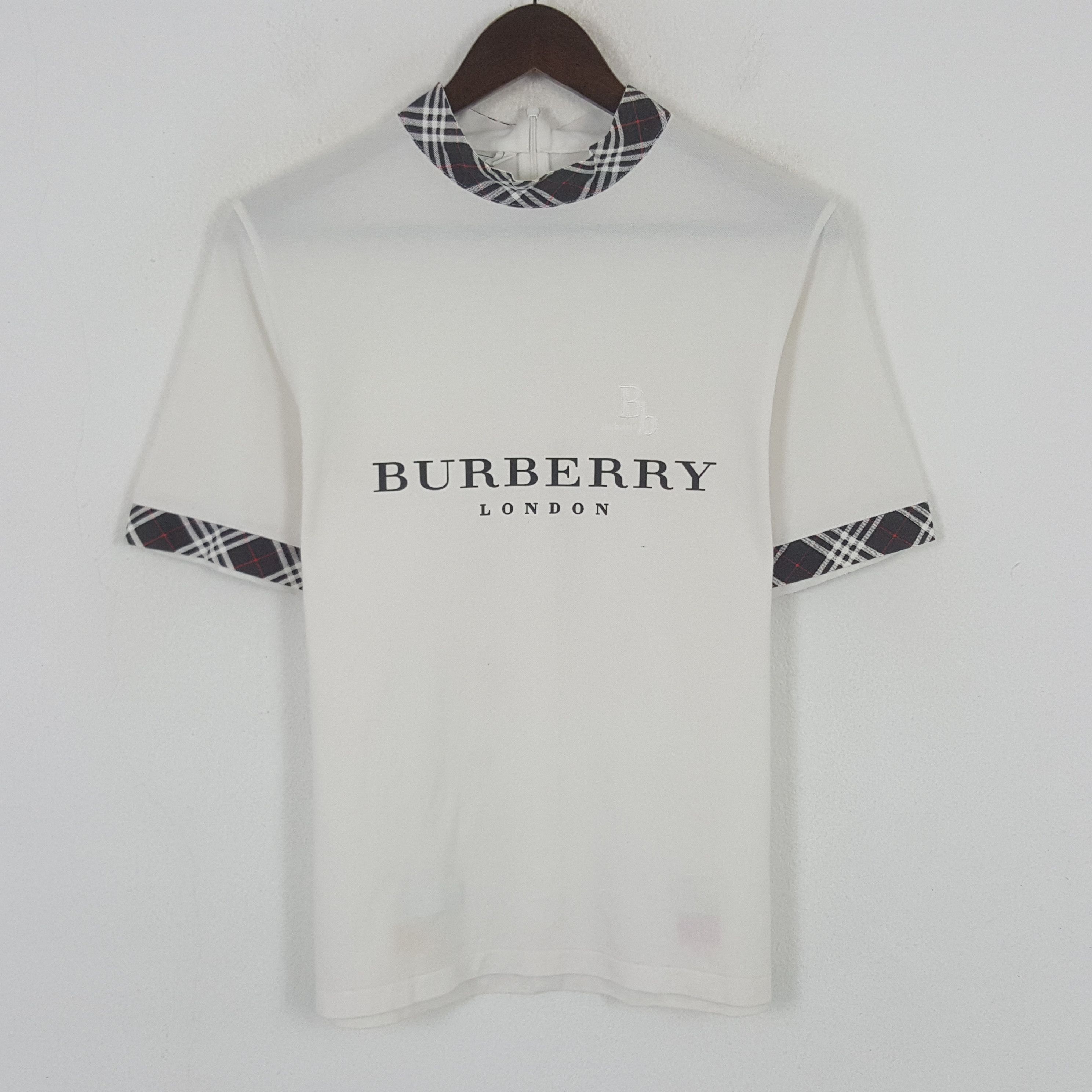 Burberry × Vintage Vintage Burberrys Custom Spell Out Tshirt Size L / US 10 / IT 46 - 1 Thumbnail