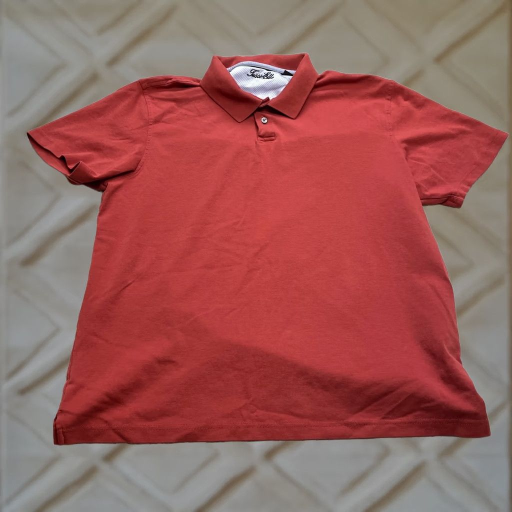 Tasso Elba Tasso Elba Polo Shirt Mens XL Red Short Sleeve Collared Cotton Golf Casual Shirts Mens XL Red Size US XL / EU 56 / 4 - 1 Thumbnail