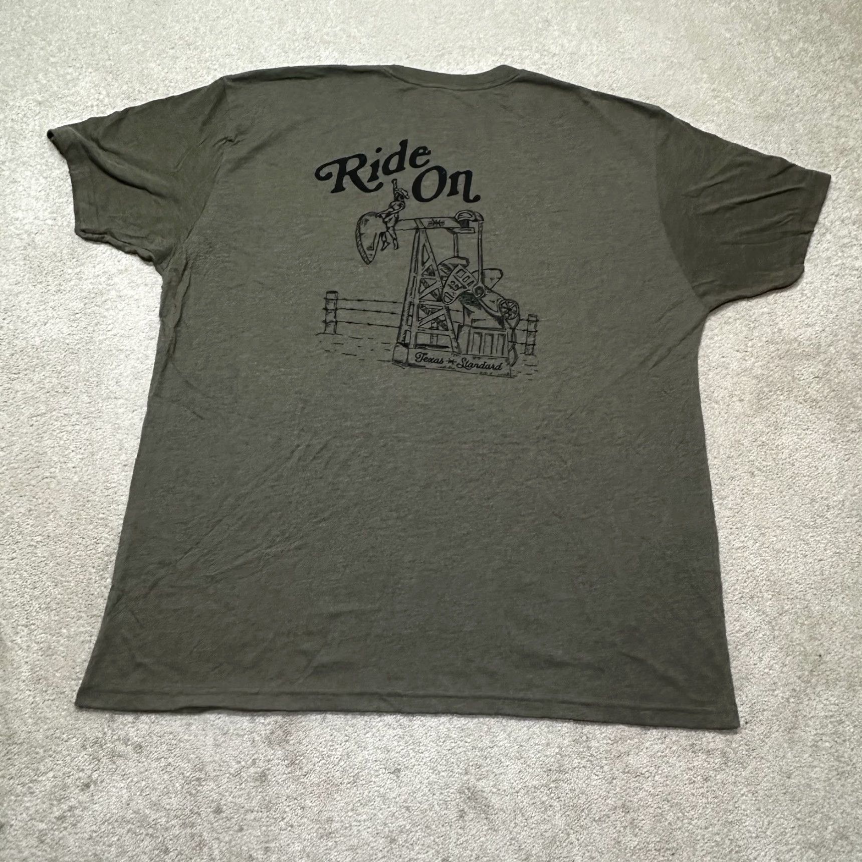 Doublet **Texas Standard Mens XL Green Double Sided T-Shirt** User: Texas Standard Mens XL Green Double Sided Rodeo T-Shirt Size US XL / EU 56 / 4 - 3 Thumbnail