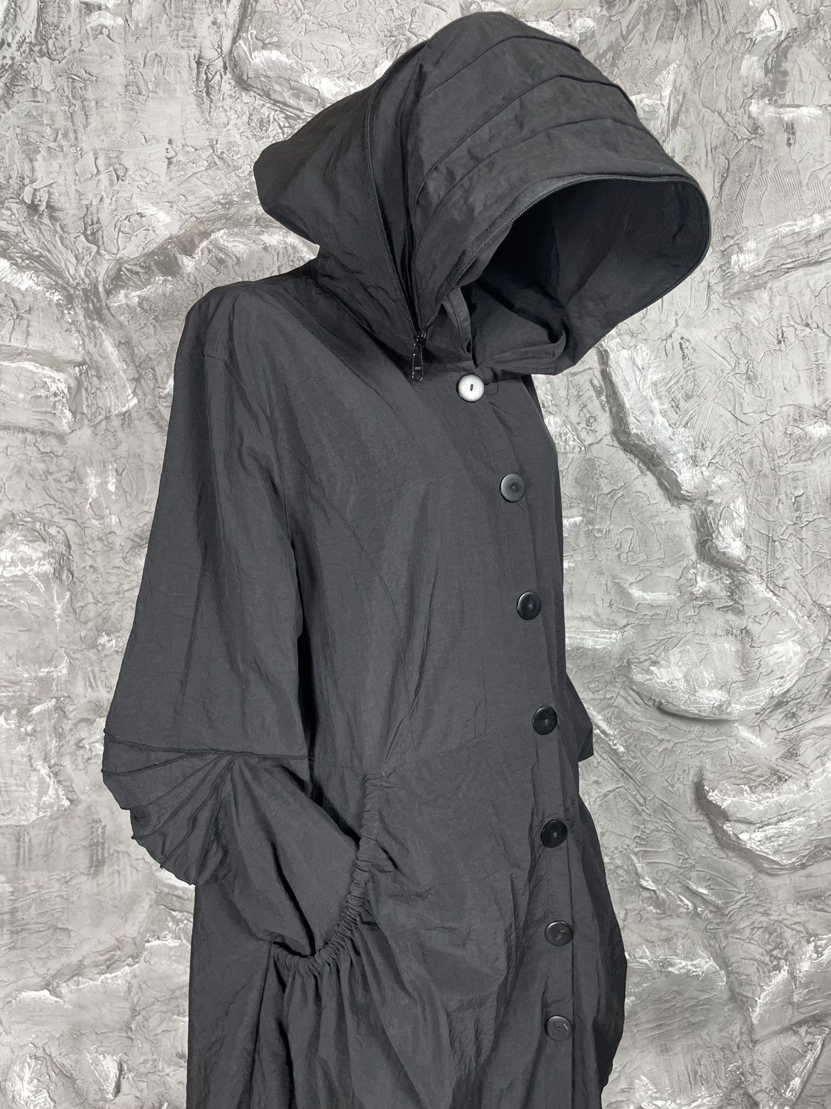 Japanese Brand × Junya Watanabe × Le Grande Bleu (L.G.B.) Vintage Nylon Coat Huge Hood Yohji Issey Miyake Archive Vibe Size US M / EU 48-50 / 2 - 17 Thumbnail