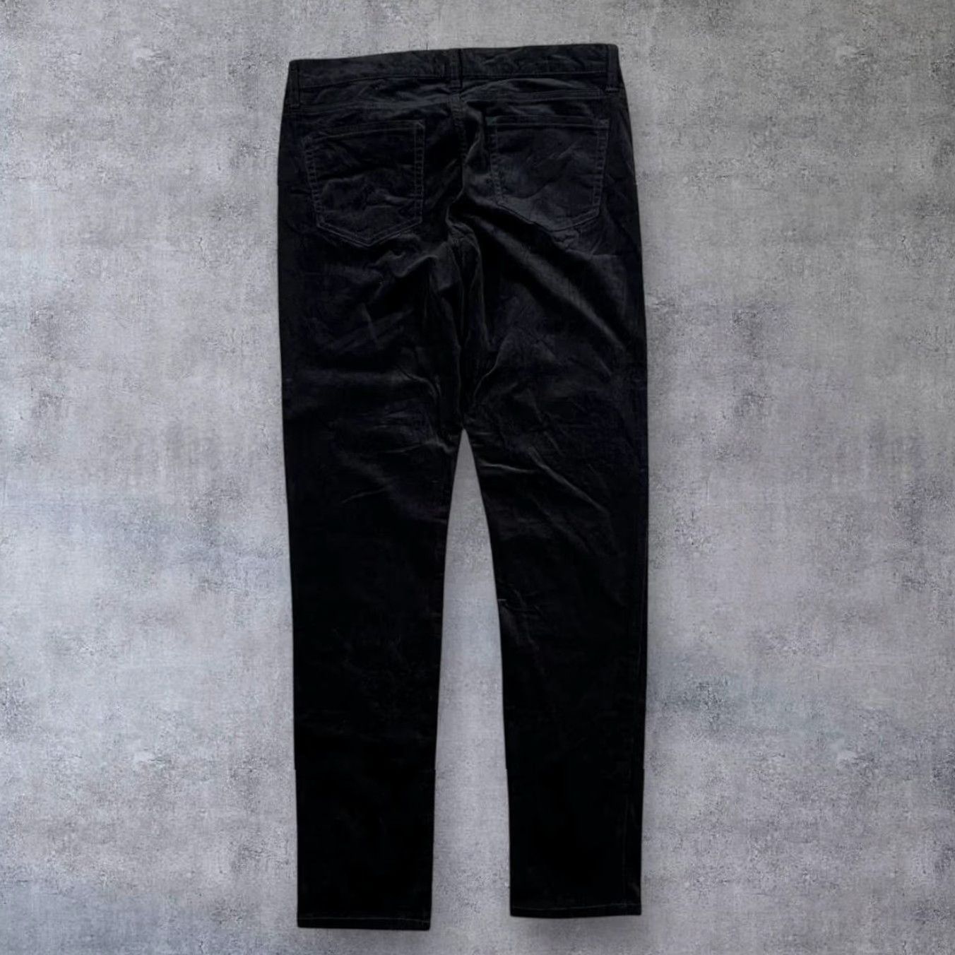 Vintage Joe Fresh Slim Fit Low Rise Black Corduroy Trousers Womens UK 8/29 W33 Corduroy Jeans Skinny 90s? Size 30" / US 8 / IT 44 - 3 Thumbnail