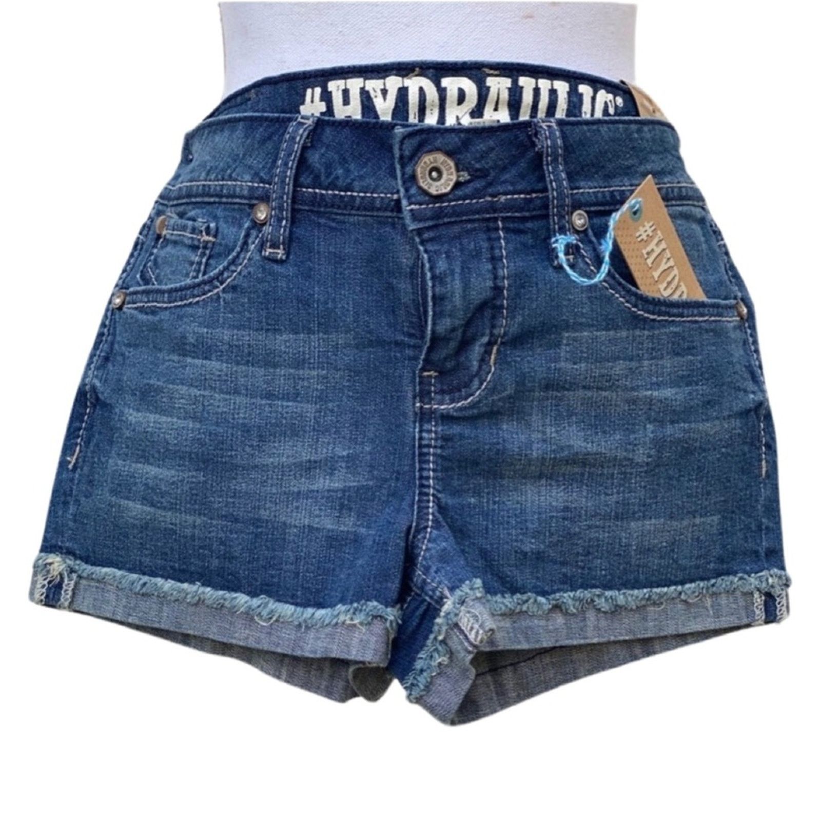 Other Hydraulic Embroidered 5 Pocket Jean Shorts… Size 30" / US 8 / IT 44 - 1 Thumbnail