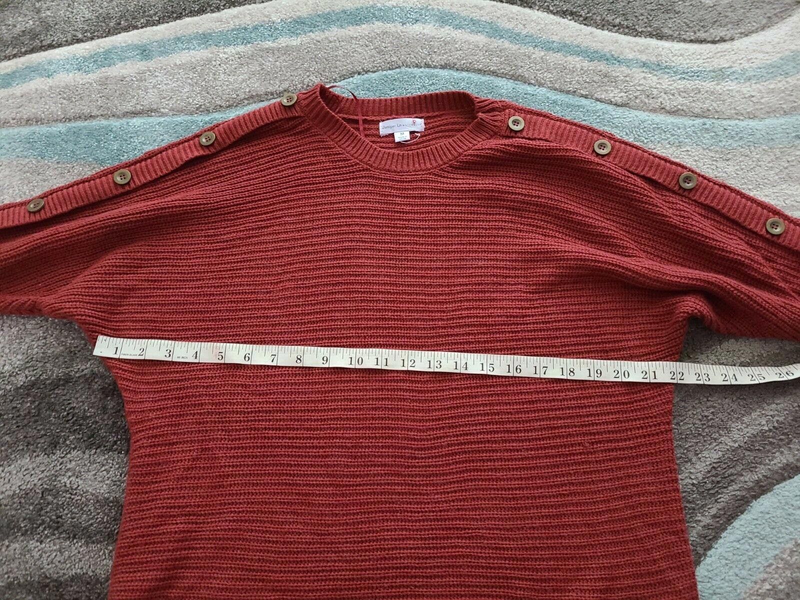 Designer Juniper Ln Maternity Sweater medium Rust Maroon Buttons 3/4 Size M / US 6-8 / IT 42-44 - 4 Thumbnail