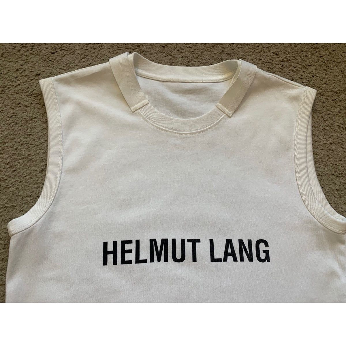 Helmut Lang HELMUT LANG POET TEXT LOGO MUSCLE TANK TOP Size US M / EU 48-50 / 2 - 24 Thumbnail