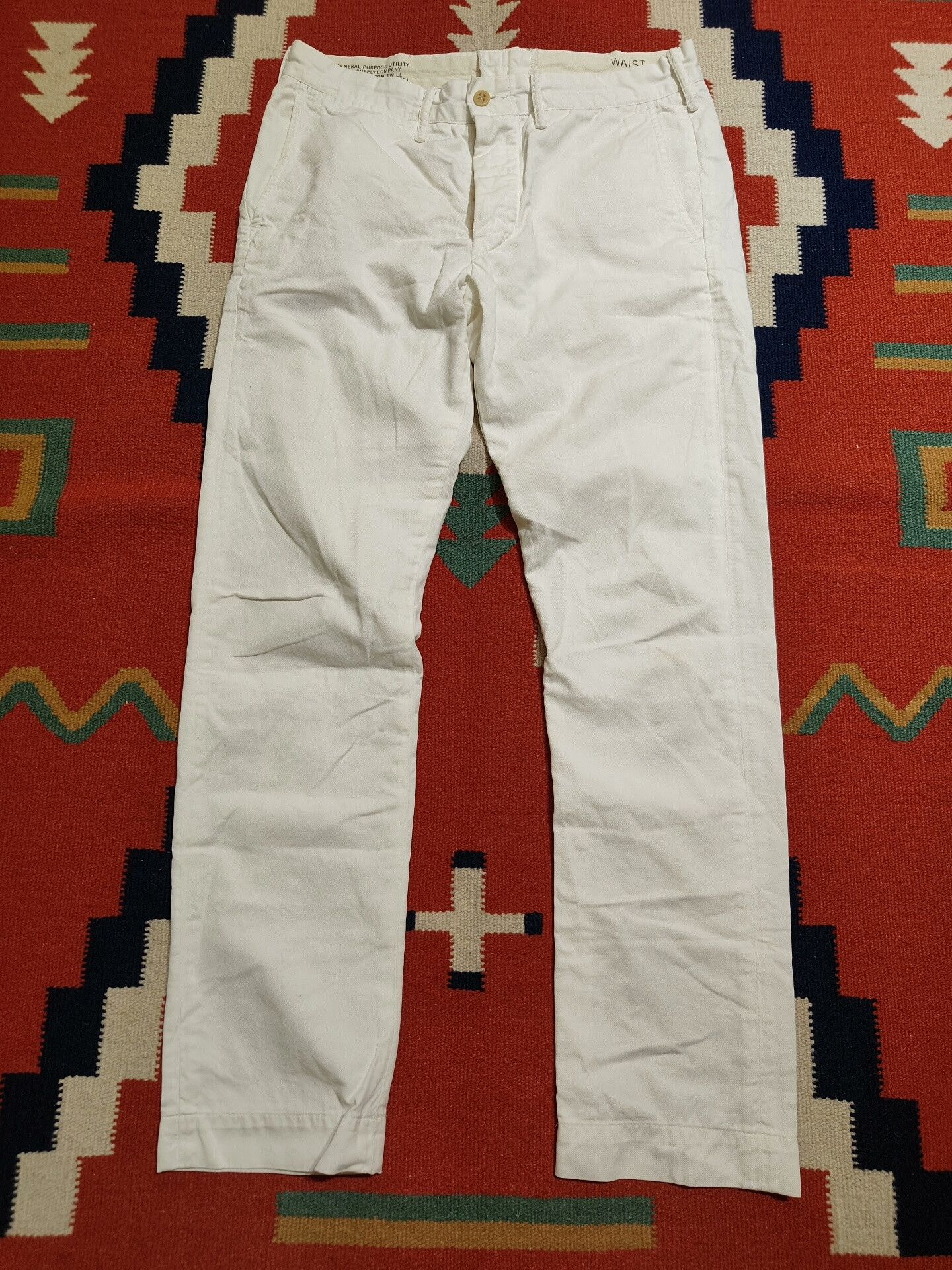RRL Ralph Lauren RRL White Chino Casual Pants Size US 30 / EU 46 - 1 Thumbnail