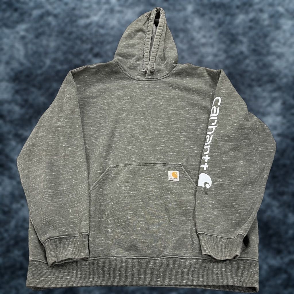 Carhartt VINTAGE Carhartt Hoodie Mens XL Gray Loose Fit Midweight Sweatshirt Workwear K288 Size US XL / EU 56 / 4 - 1 Thumbnail