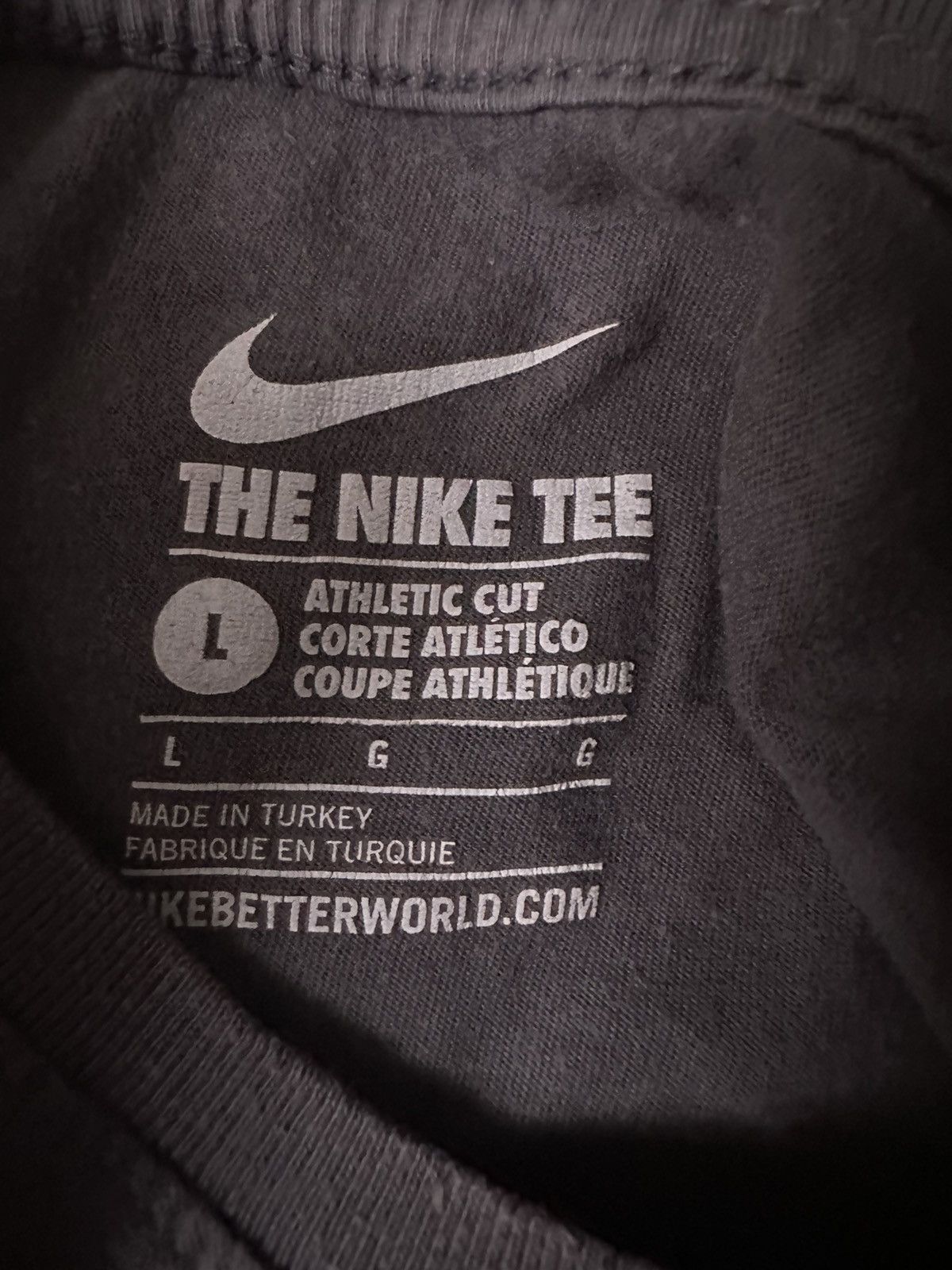 Nike Nike Vintage Big Logo Gray T shirt y2k hype size L drill Size US L / EU 52-54 / 3 - 3 Thumbnail