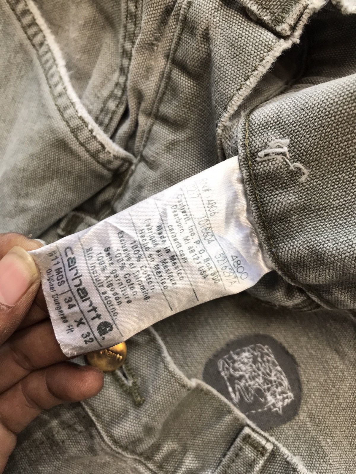 Carhartt Vintage carhartt b11 moss carpenter denim Size US 34 / EU 50 - 8 Thumbnail