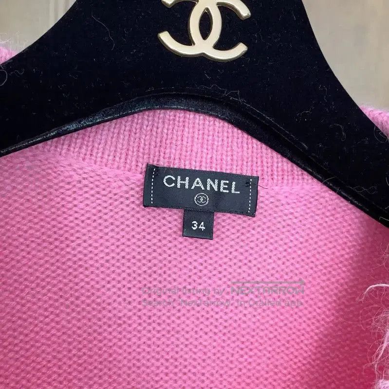 Chanel Chanel Pink Wool Blend Cardigan for Women . Size S / US 4 / IT 40 - 7 Thumbnail