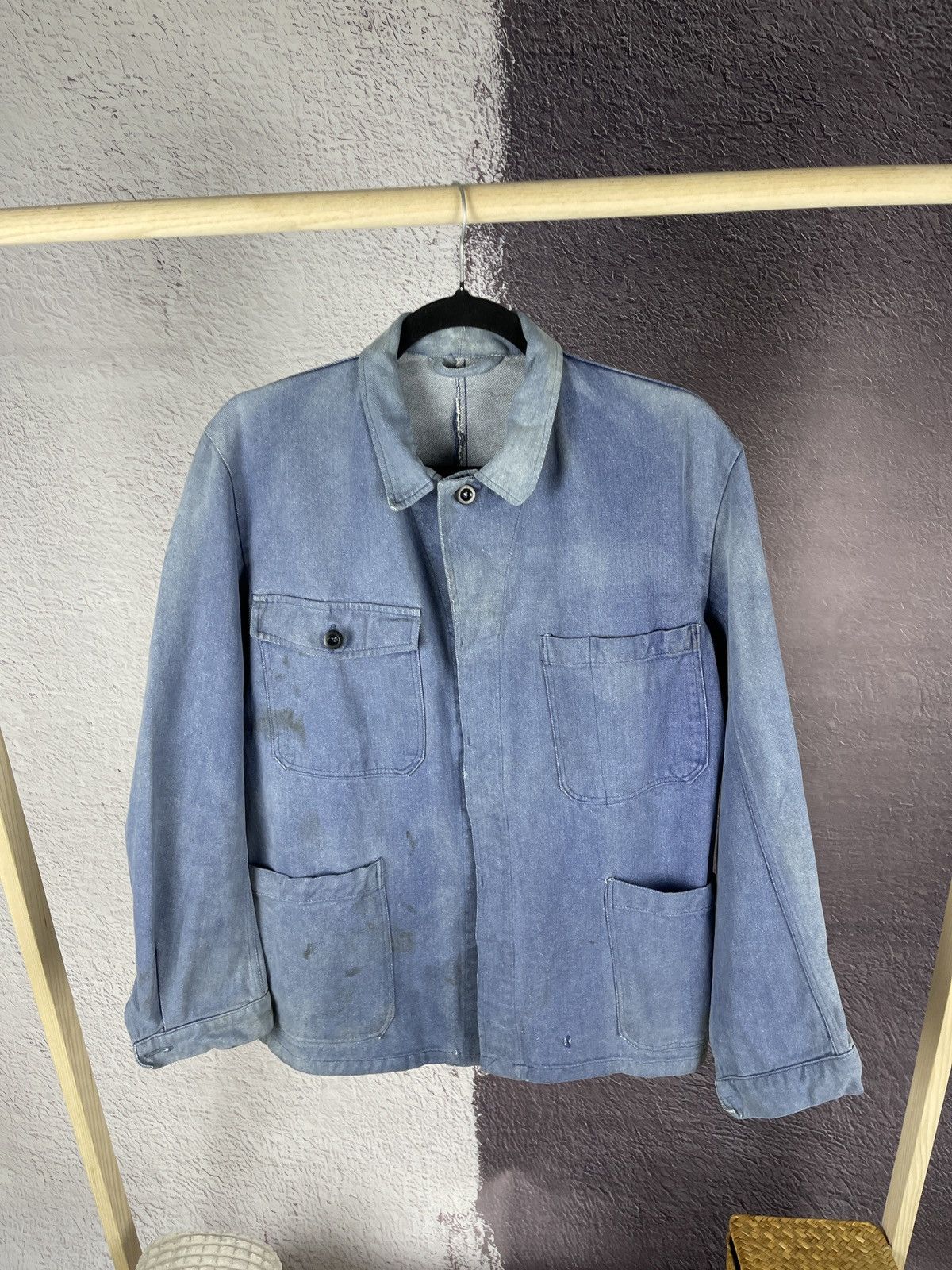 Vintage True Vintage 70s Sanfor Kuso distressed used work jacket Size US S / EU 44-46 / 1 - 3 Thumbnail