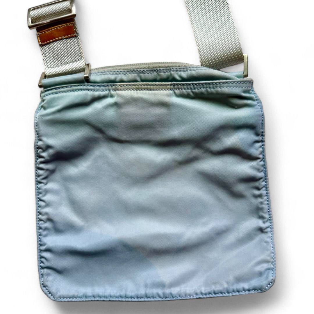 Prada Prada - Nylon Shoulder Bag Crossbody Light Blue Triangle Size ONE SIZE - 9 Thumbnail