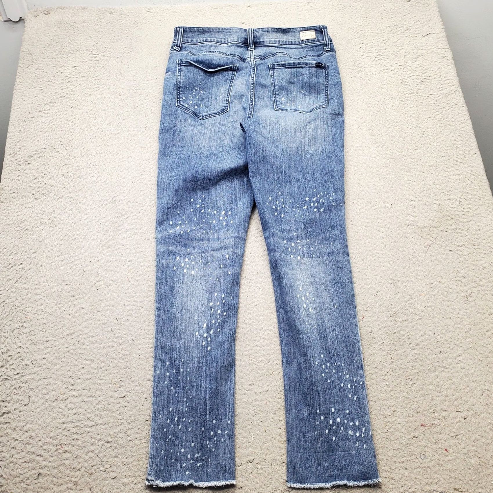 Vintage Seven7 Jeans Womens 10 Blue Denim Faded High Waisted Streetwear Grunge Raw Hem Jeans Womens Size 10 Blue Denim Streetwear Grunge Size 32" / US 10 / IT 46 - 2 Thumbnail