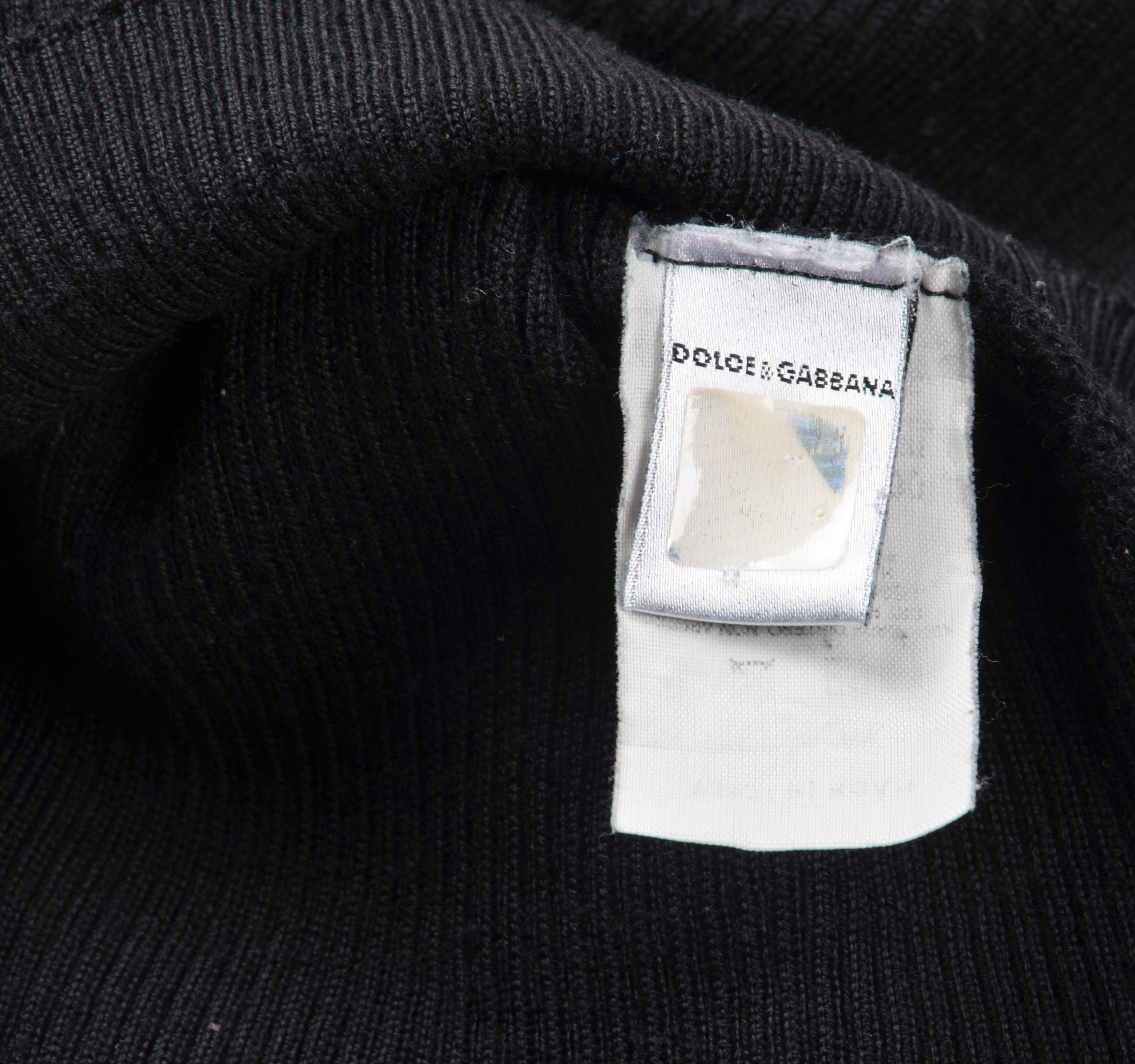 Dolce & Gabbana Vintage Dolce & Gabbana Black Ribbed Knit Turtleneck Sweater Size M / US 6-8 / IT 42-44 - 8 Thumbnail