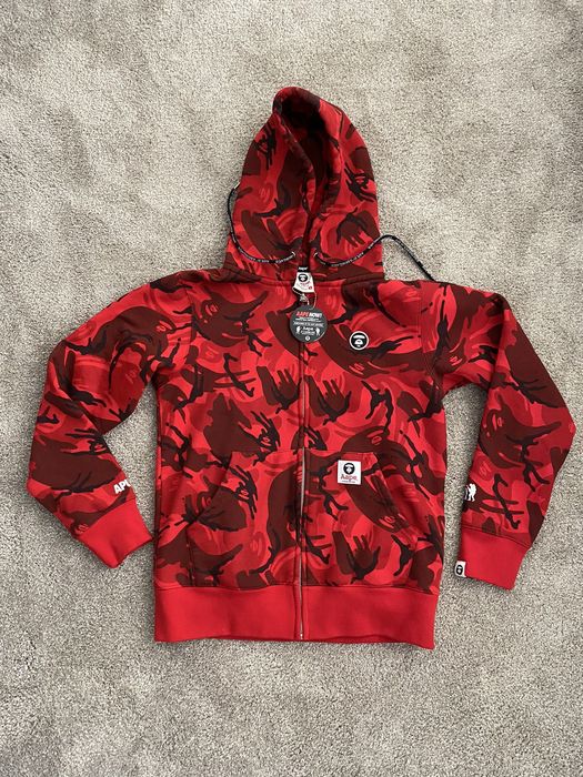 Aape red outlet hoodie