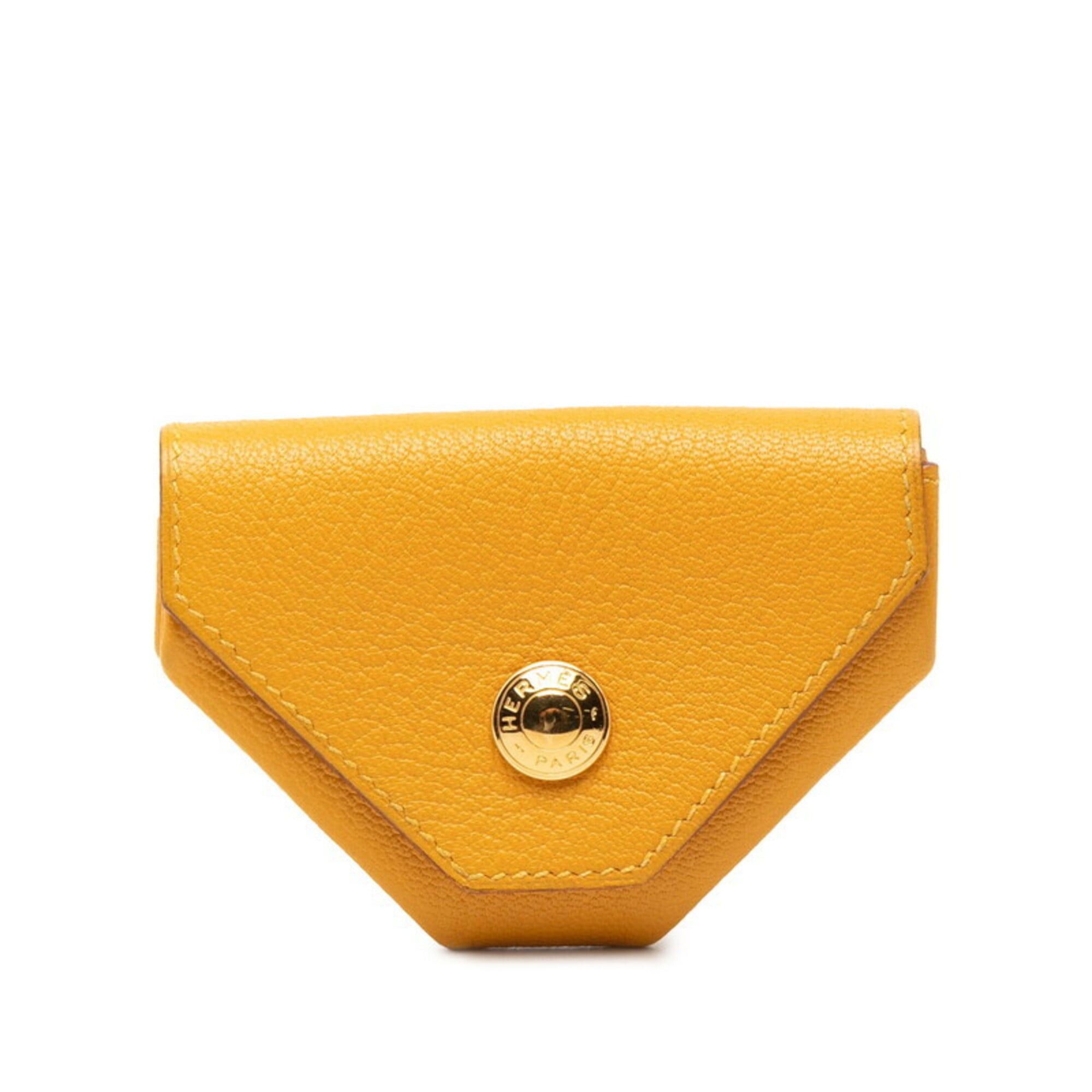 Hermes Hermes Le Vingt-Quatre Wallet/Coin Purse, □F stamp, 2002, Yellowish Tone, Gold Hardware, Chevre Leather, Women's, HERMES Size ONE SIZE - 1 Thumbnail